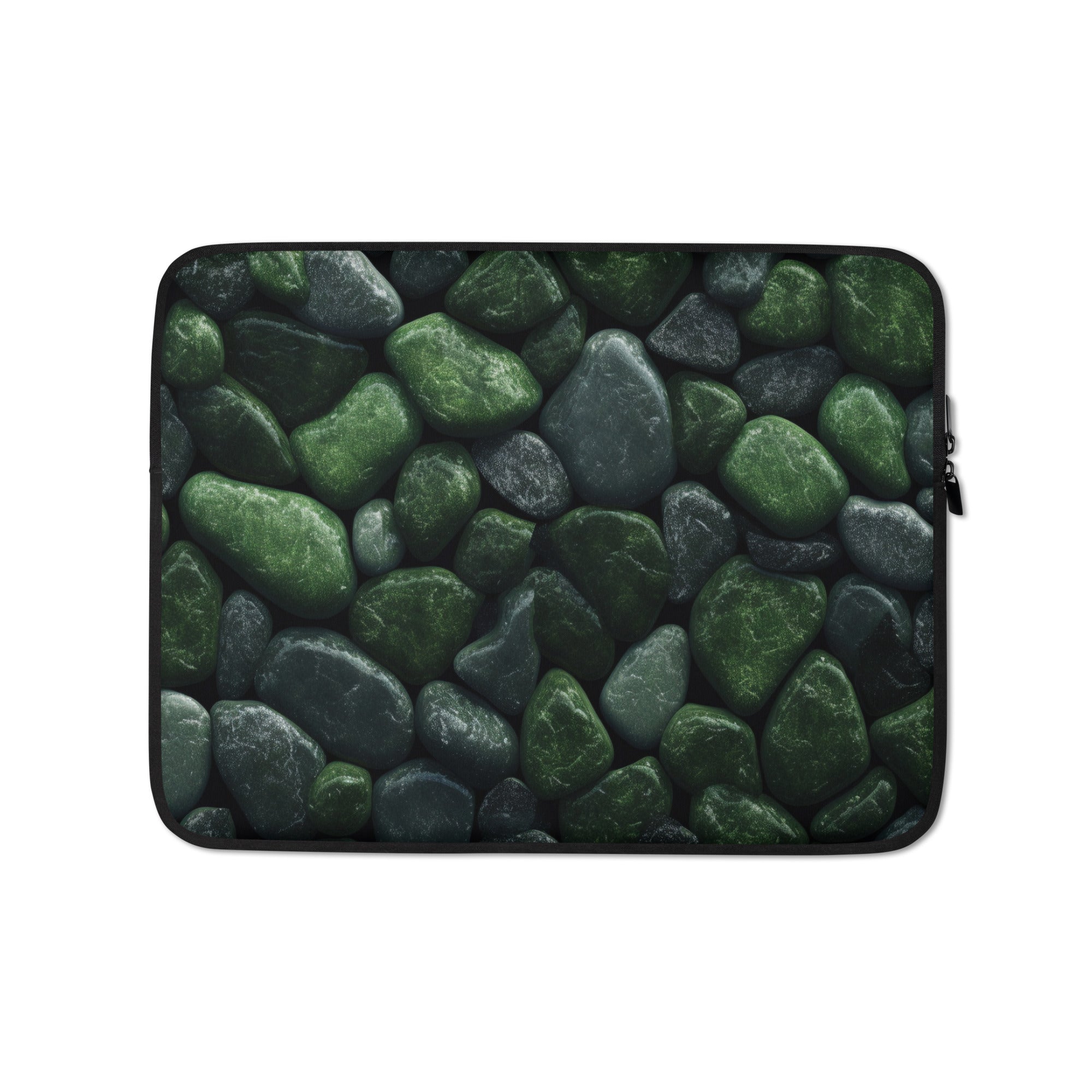 Dark Green Rock Laptop Sleeve by Visual Verse - Image 2