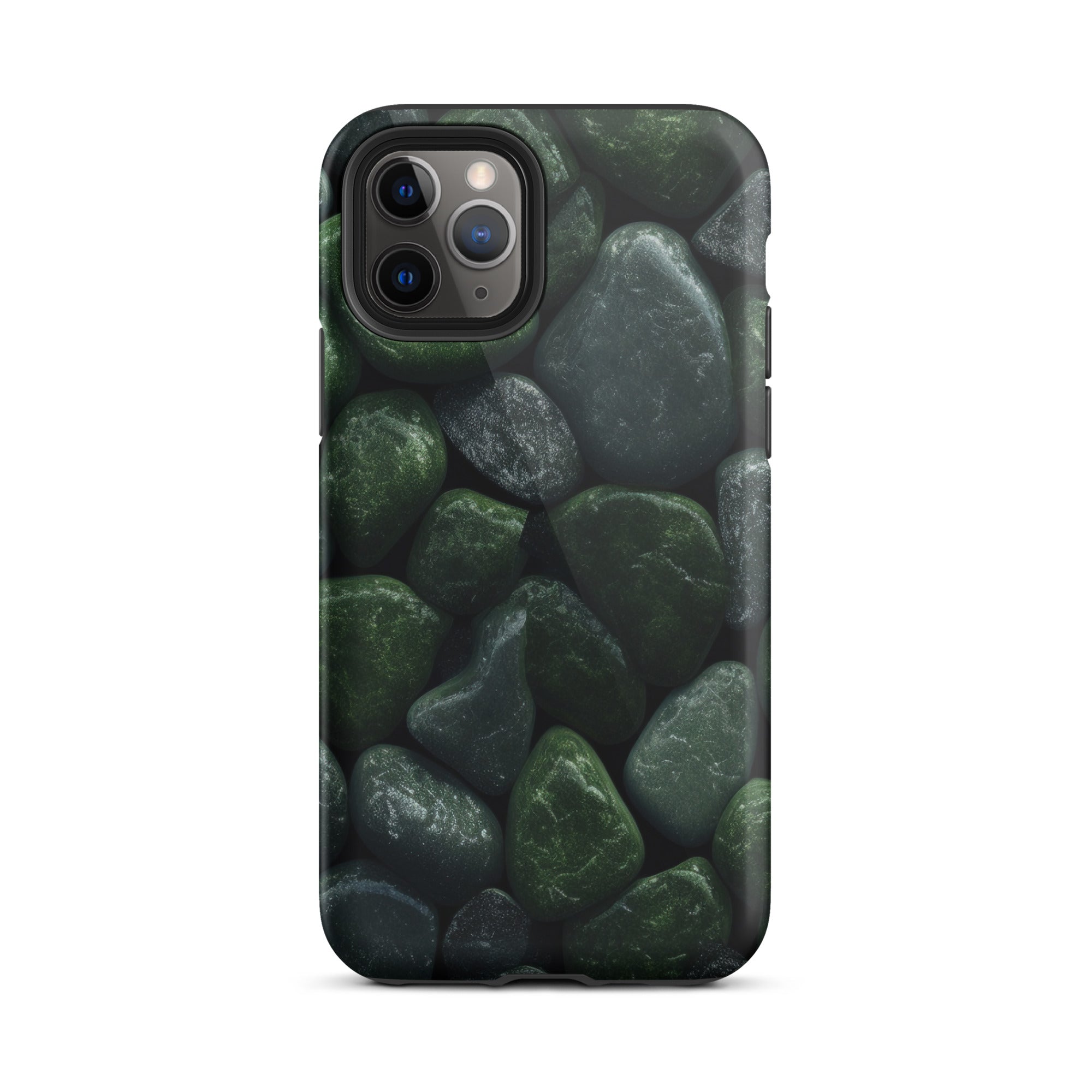 Dark Green Rocks iPhone Case by Visual Verse - Image 3