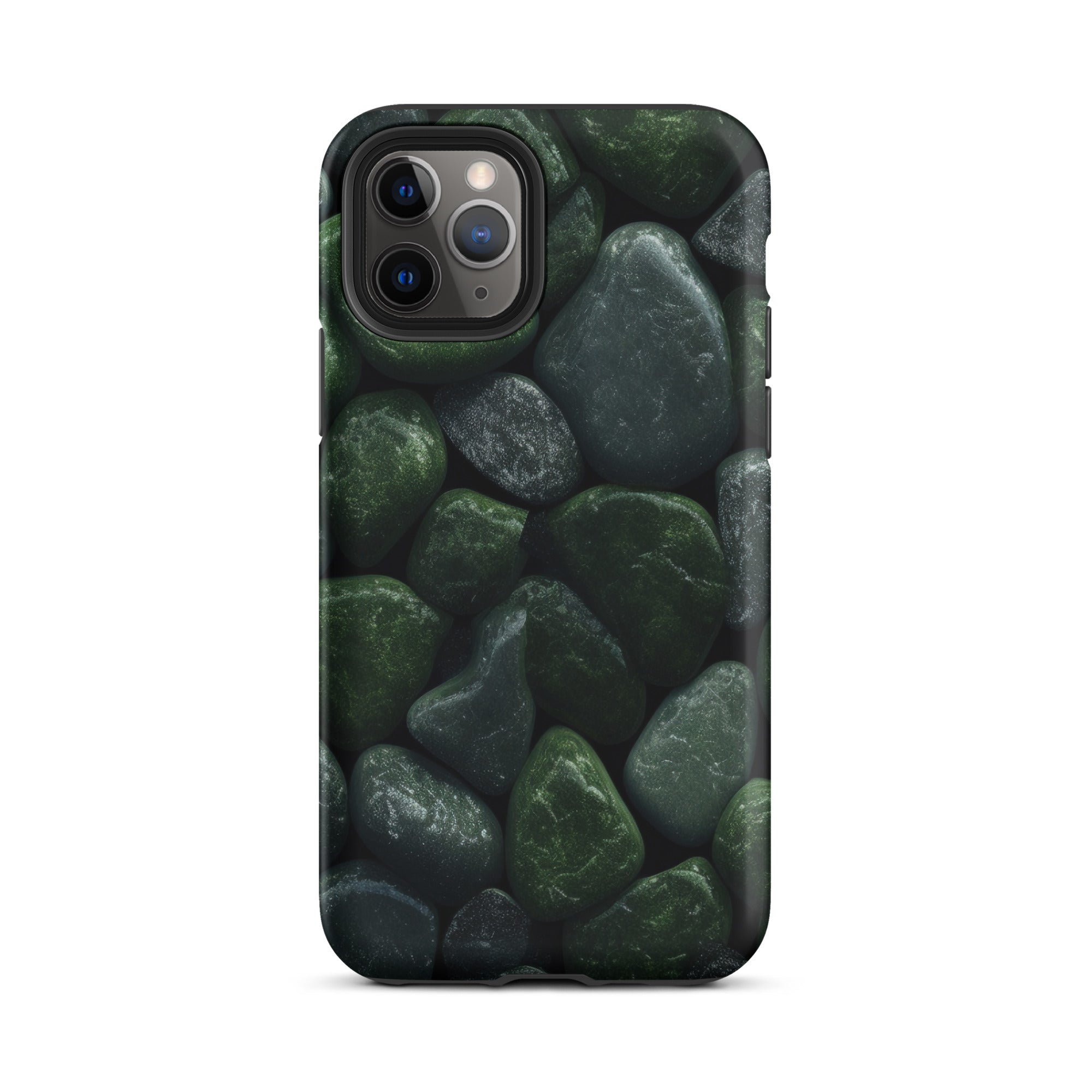 Dark Green Rocks iPhone Case by Visual Verse - Image 4