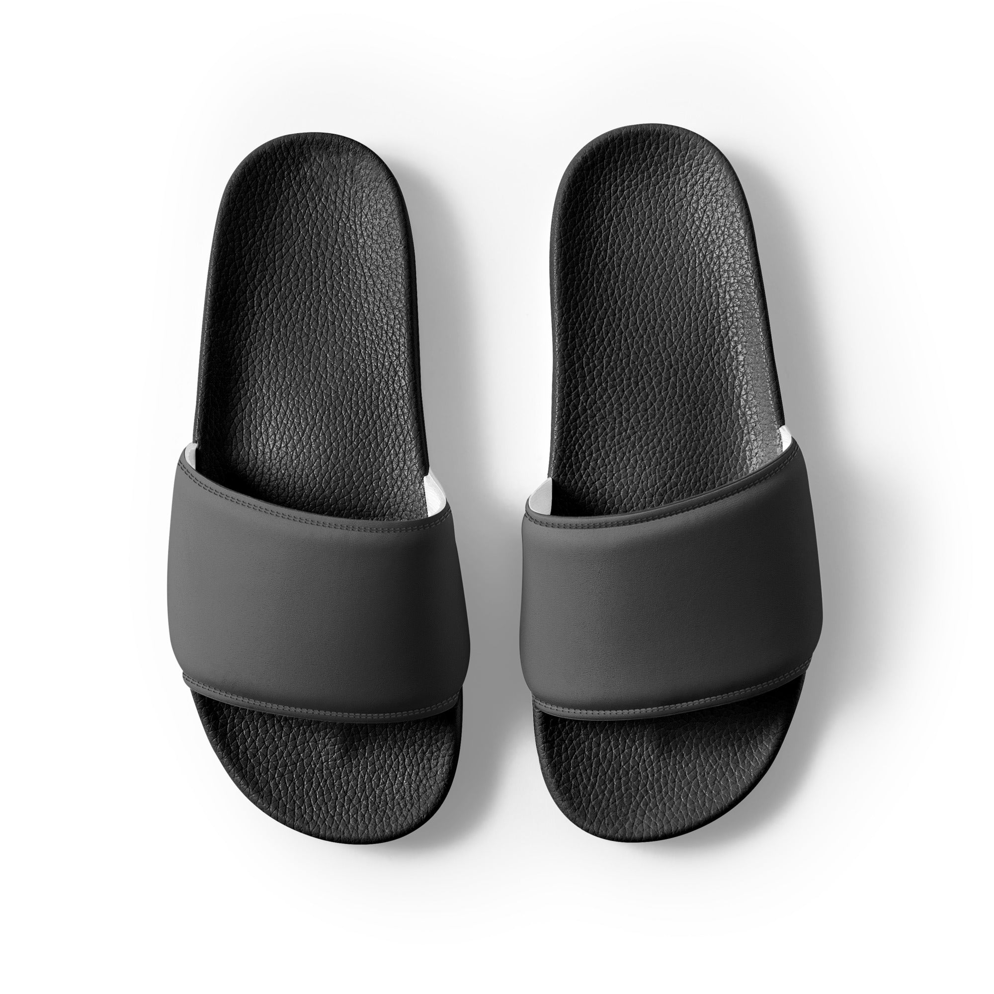 Davy’S Gray Color Men's Slides by Visual Verse - Image 2