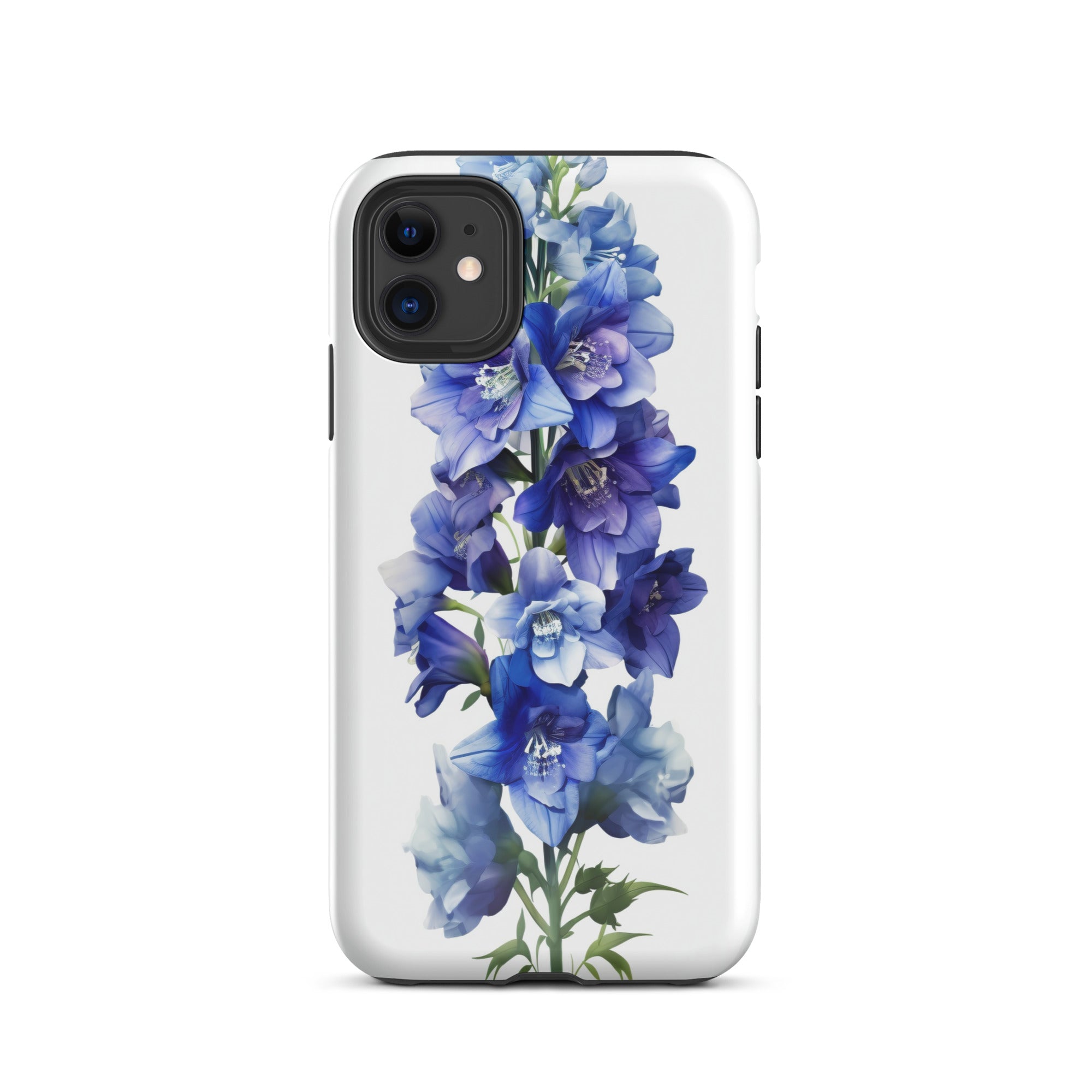 Delphinium Belladonna Flower iPhone Case by Visual Verse - Image 1