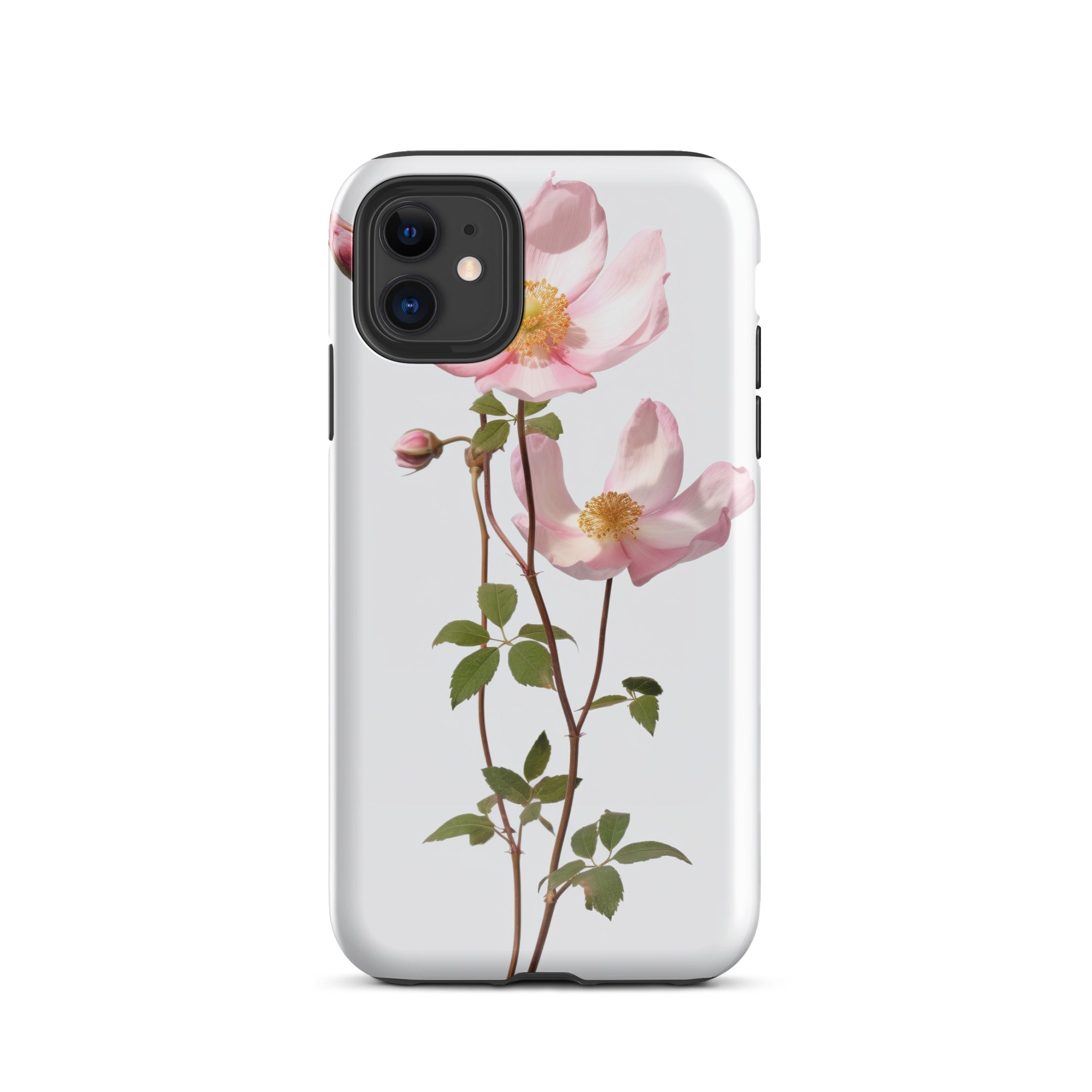 Dog Rose Flower iPhone Case by Visual Verse - Image 1