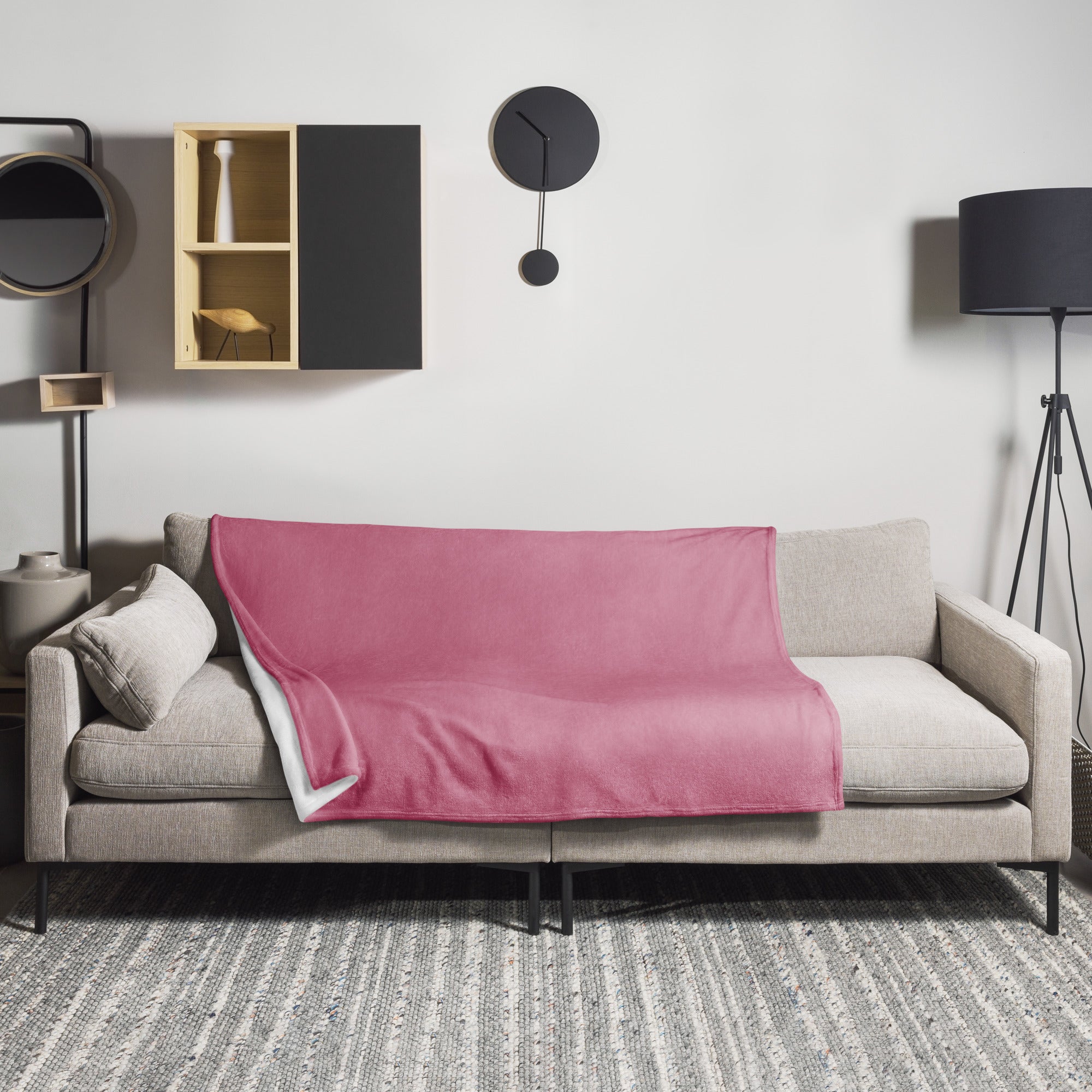 Dull Pink Color Blanket by Visual Verse - Image 1