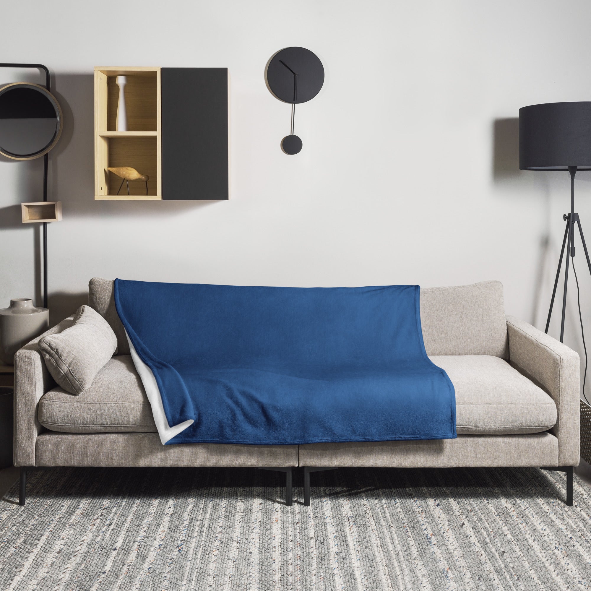 Dusk Blue Color Blanket by Visual Verse - Image 1