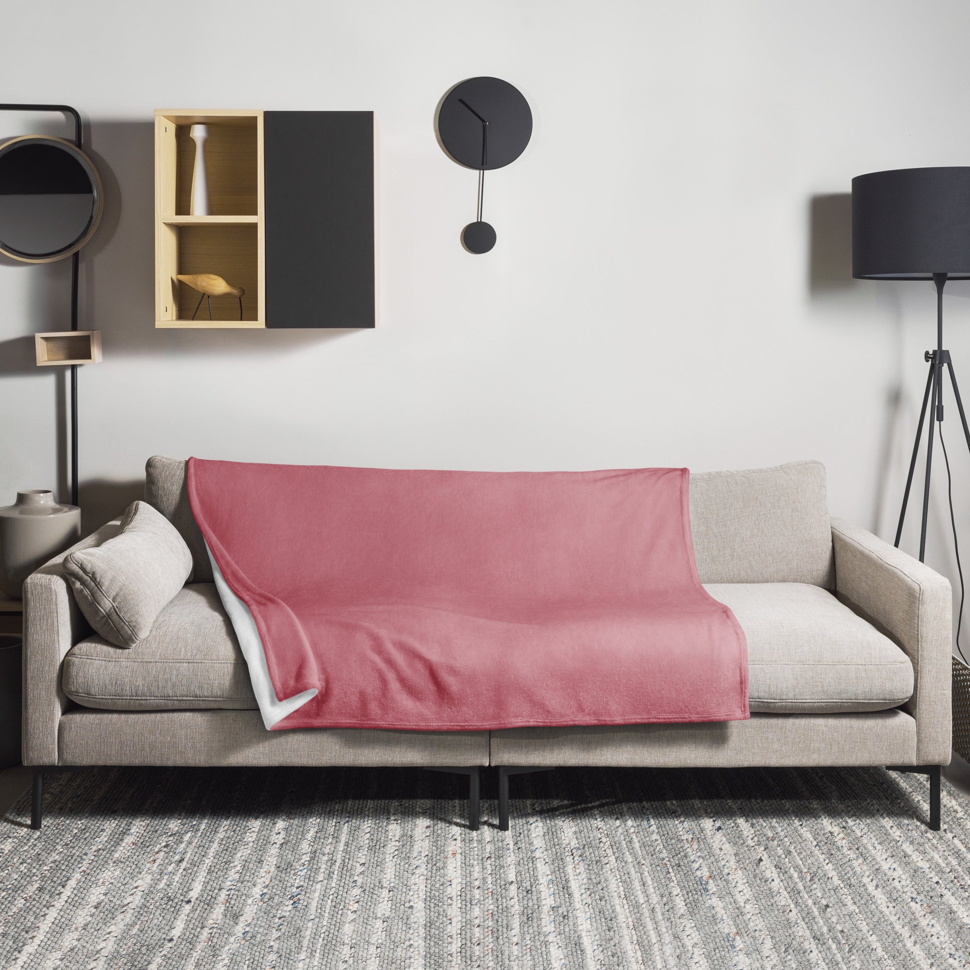 Dusty Pink Color Blanket by Visual Verse - Image 1