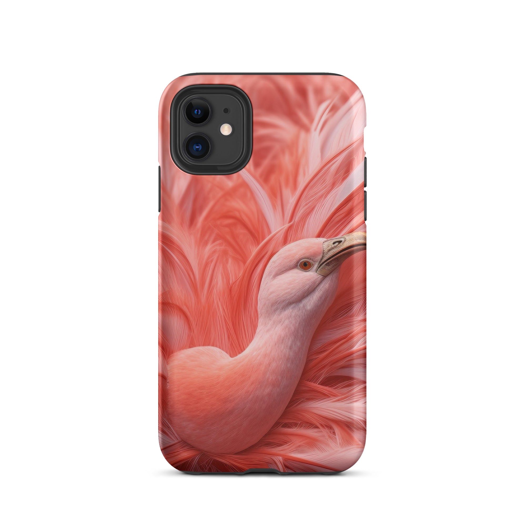 Flamingo Feather iPhone Case by Visual Verse - Image 2