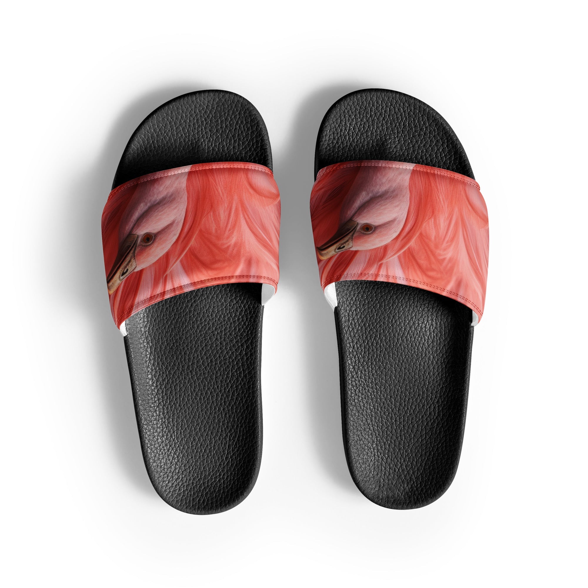 Flamingo Feather Men's Slides by Visual Verse - Image 1