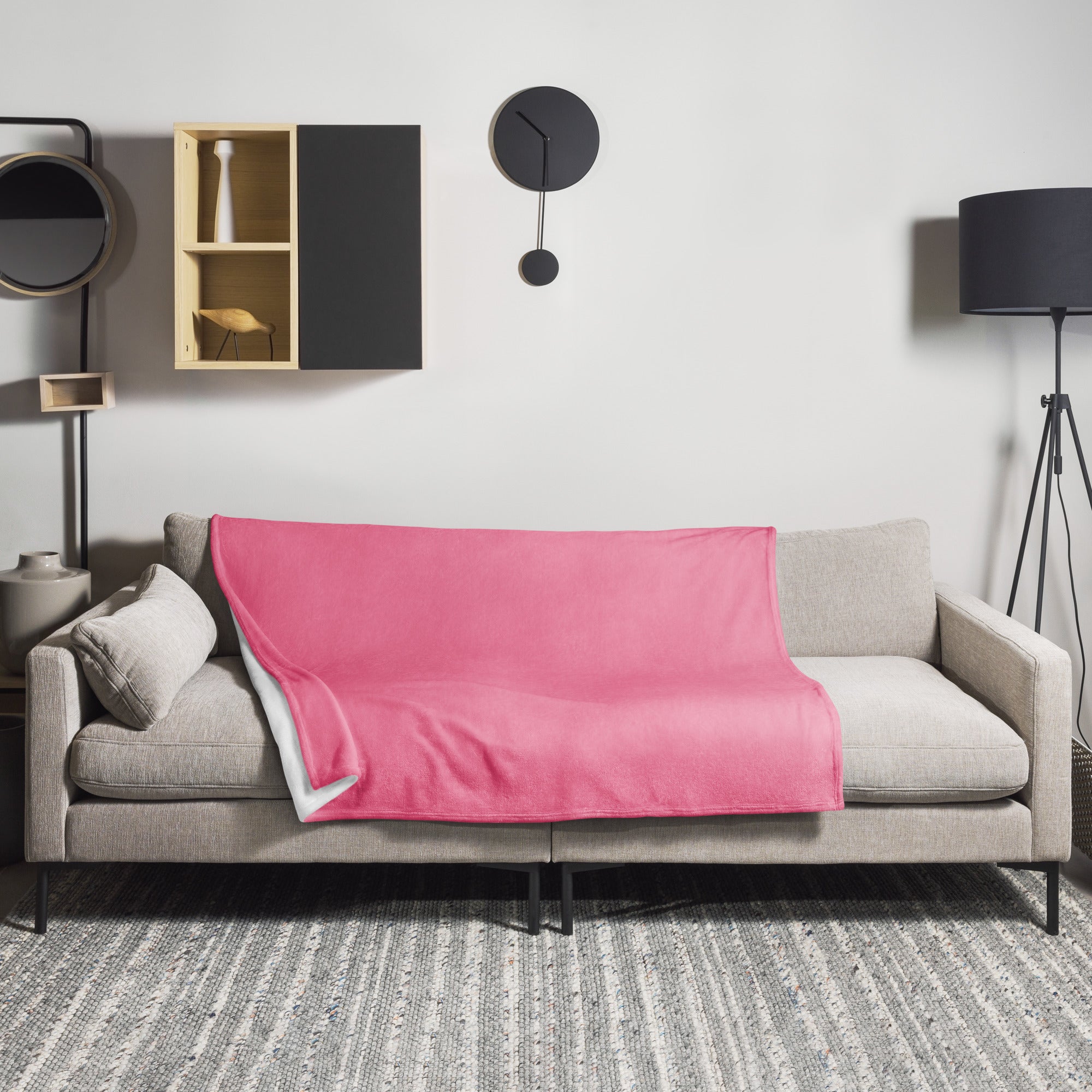 Flamingo Pink Color Blanket by Visual Verse - Image 1