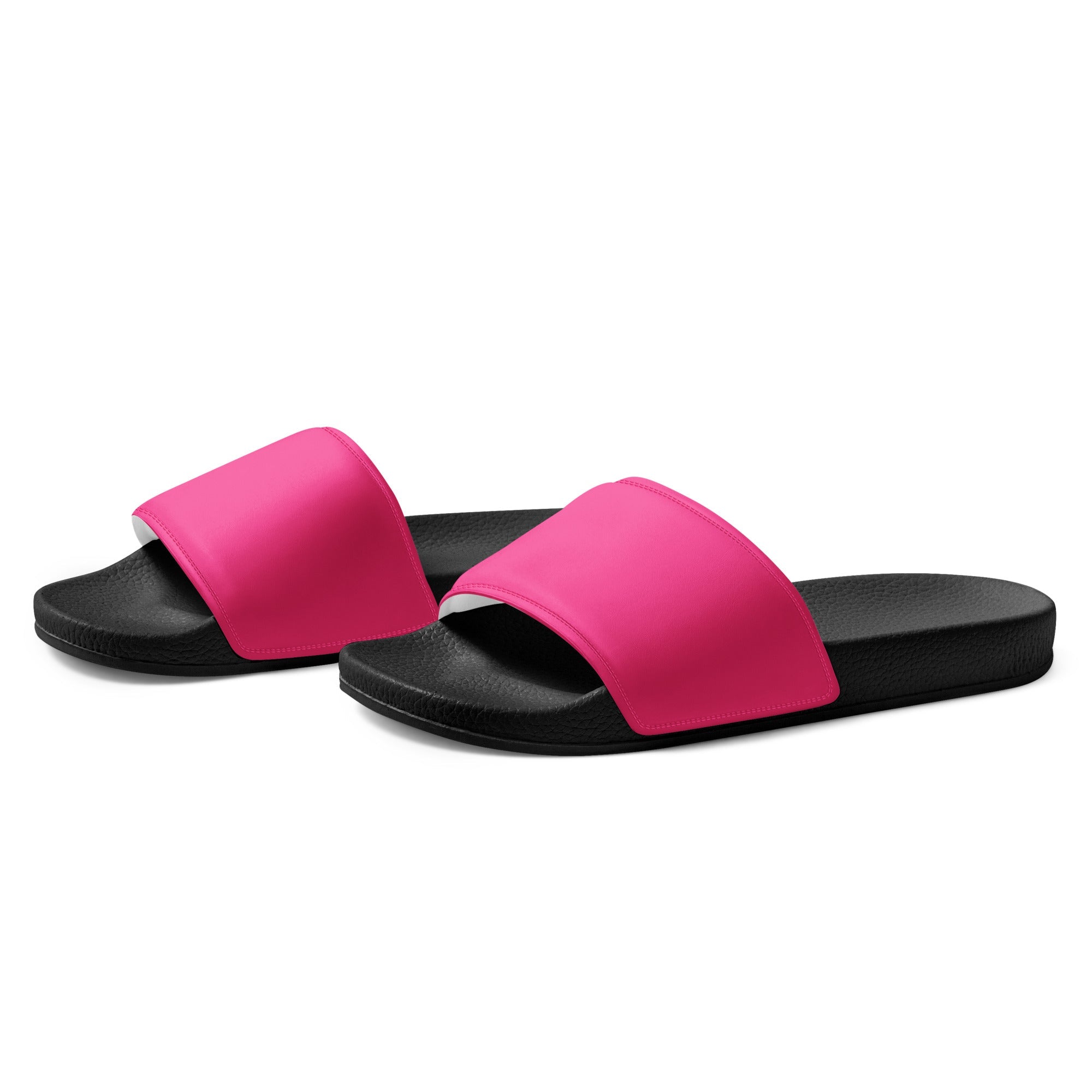 French Fuchsia Color Men's Slides by Visual Verse - Image 3