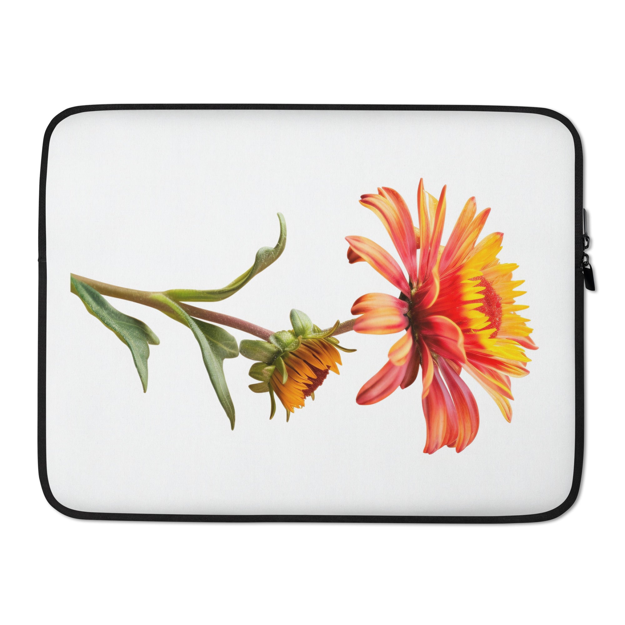 Gaillardia Flower Laptop Sleeve by Visual Verse - Image 1