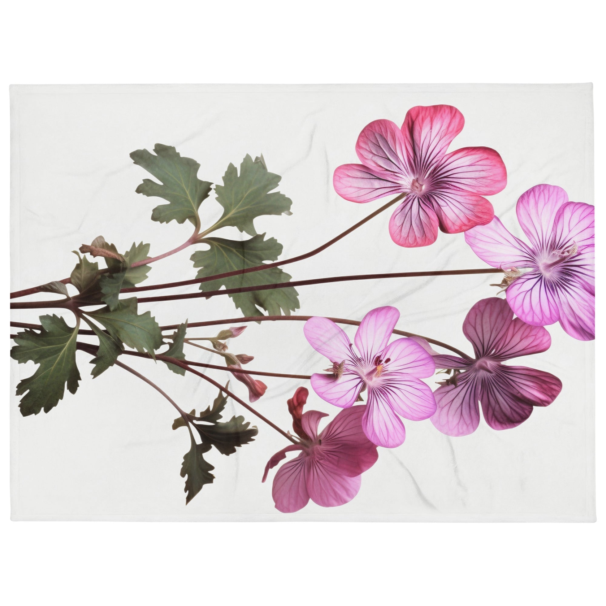 Geranium Flower Blanket by Visual Verse - Image 1