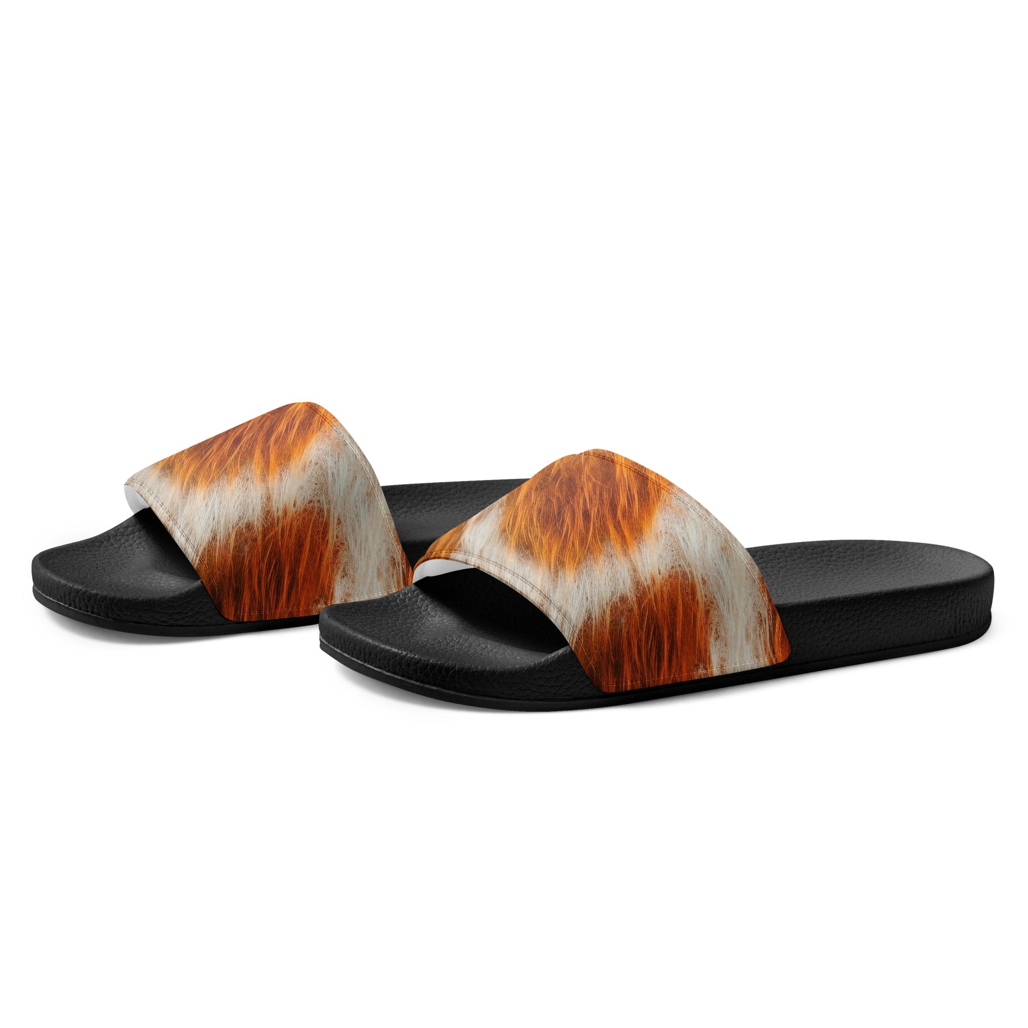 Giraffe Spots Men's Slides by Visual Verse - Image 3