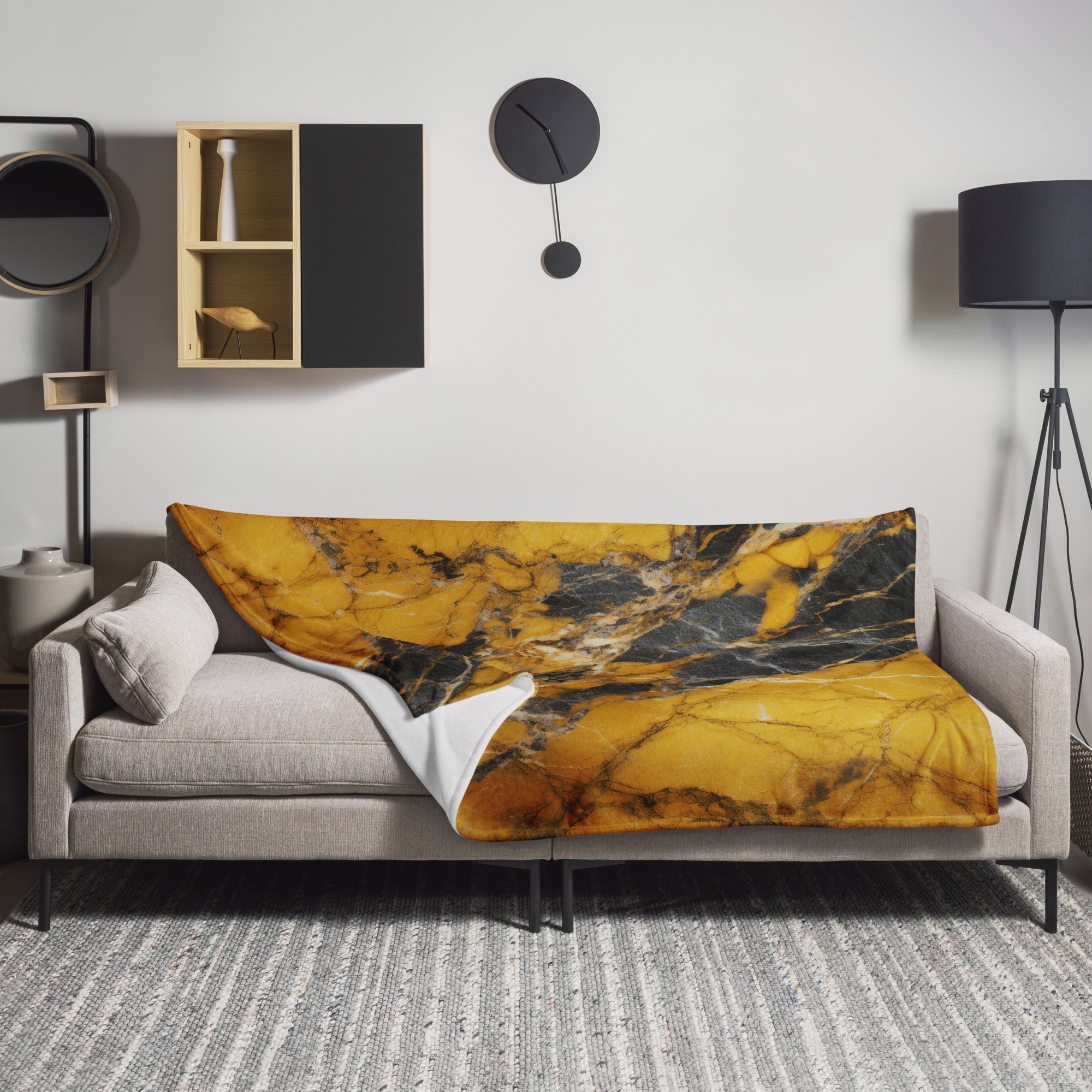 Gold Black Granite Blanket by Visual Verse - Image 1