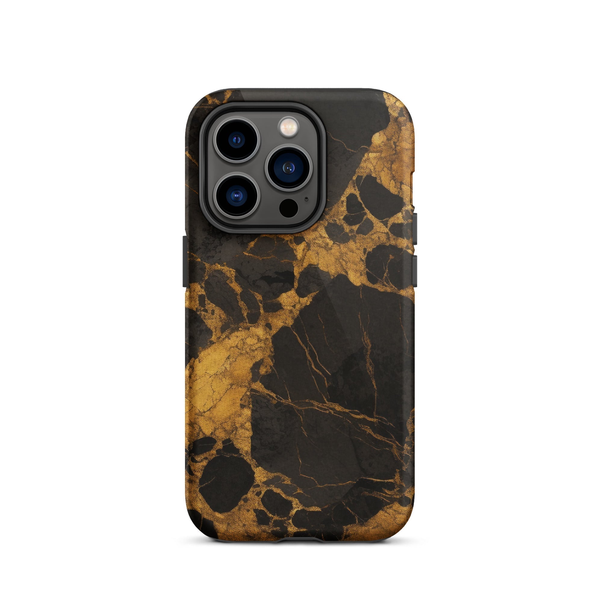 Golden Black Granite iPhone Case by Visual Verse - Image 27