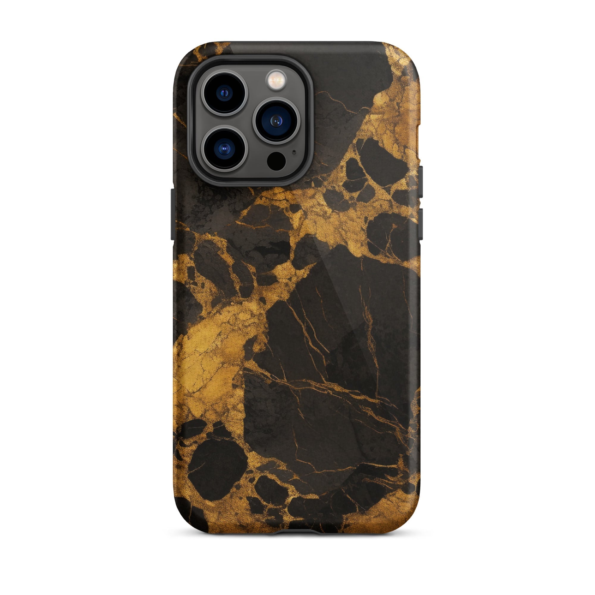 Golden Black Granite iPhone Case by Visual Verse - Image 29