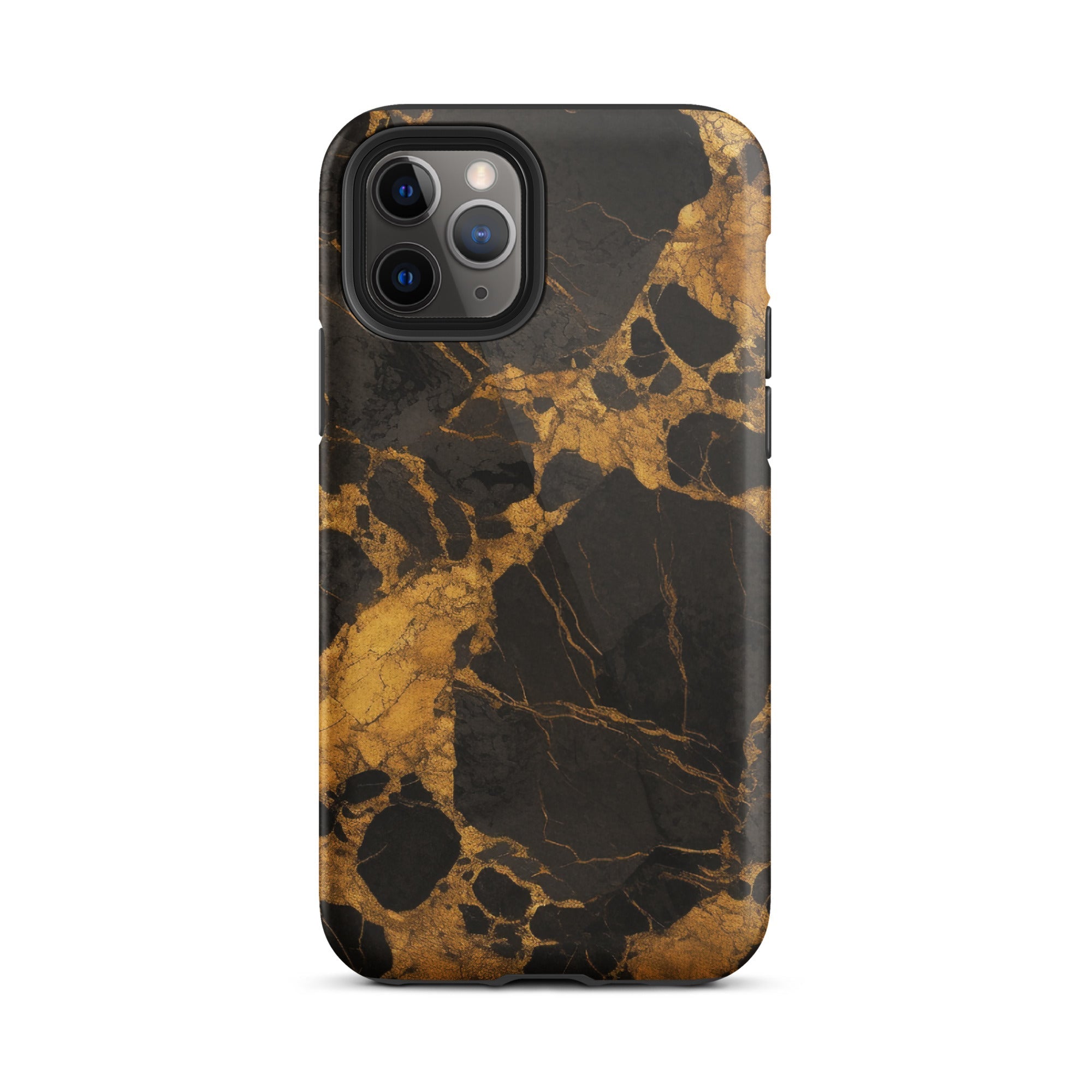 Golden Black Granite iPhone Case by Visual Verse - Image 3