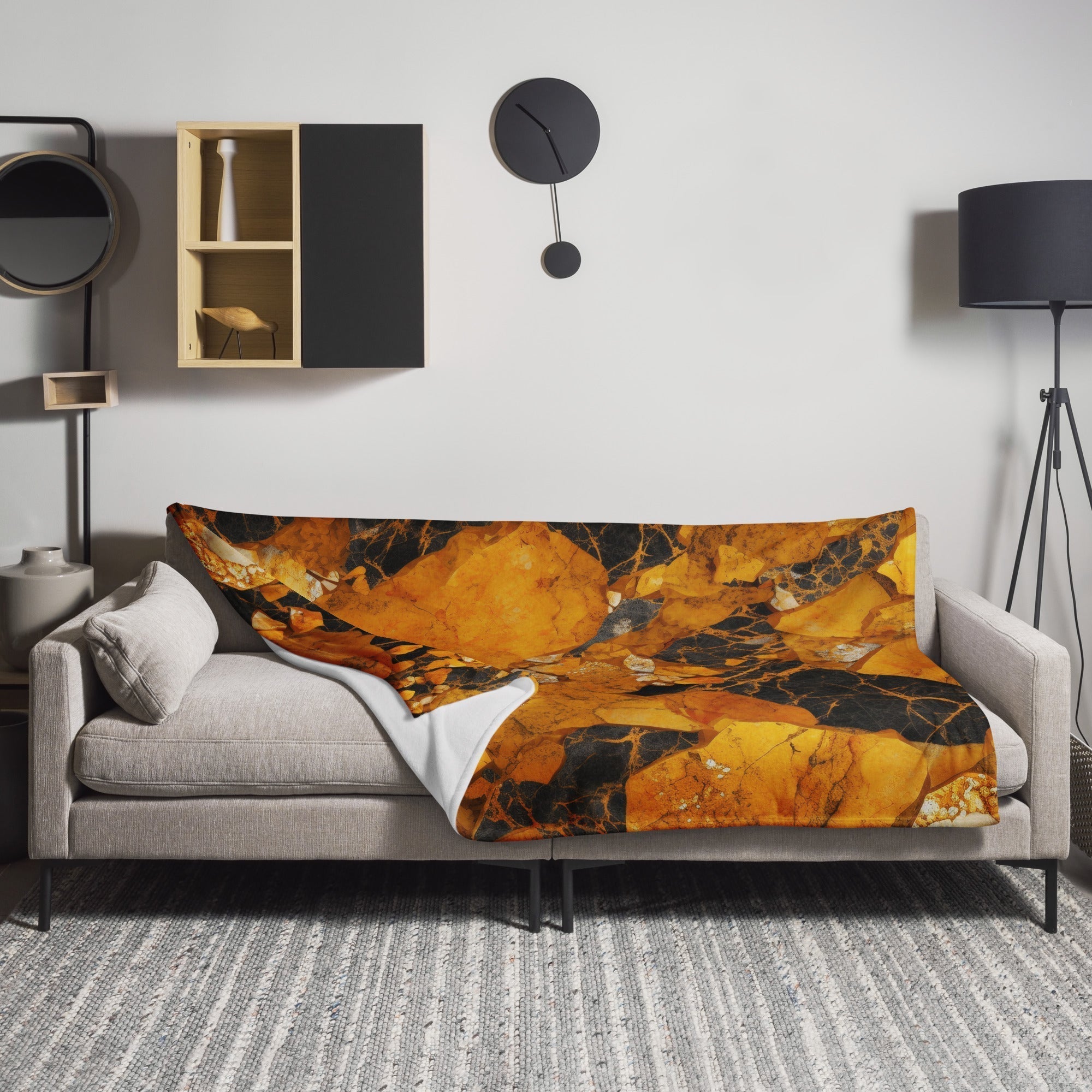 Golden Blossom Blanket by Visual Verse - Image 1