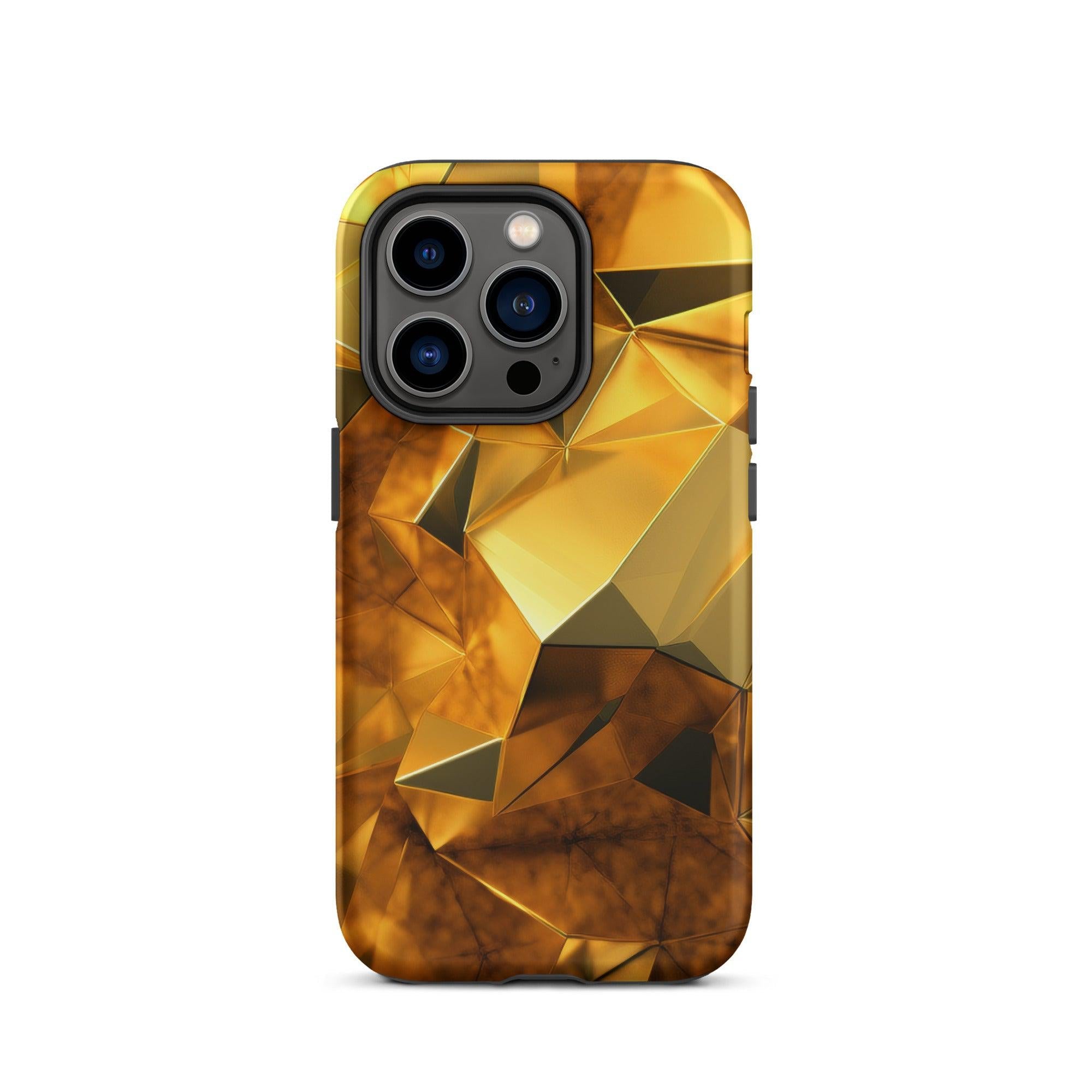 Golden Brushstrokes iPhone Case by Visual Verse - Image 28