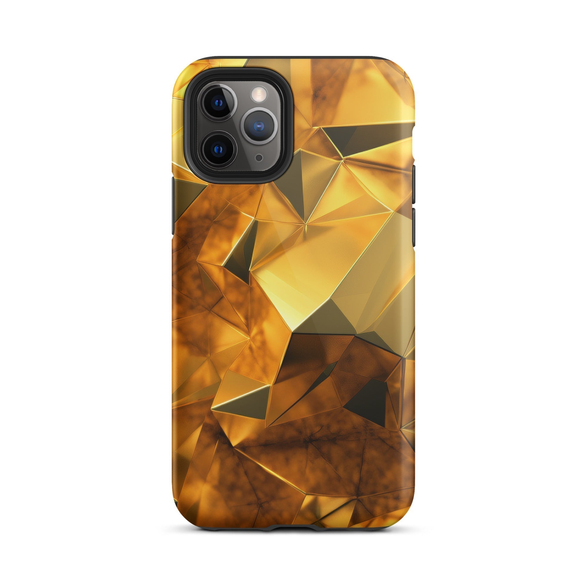 Golden Brushstrokes iPhone Case by Visual Verse - Image 3