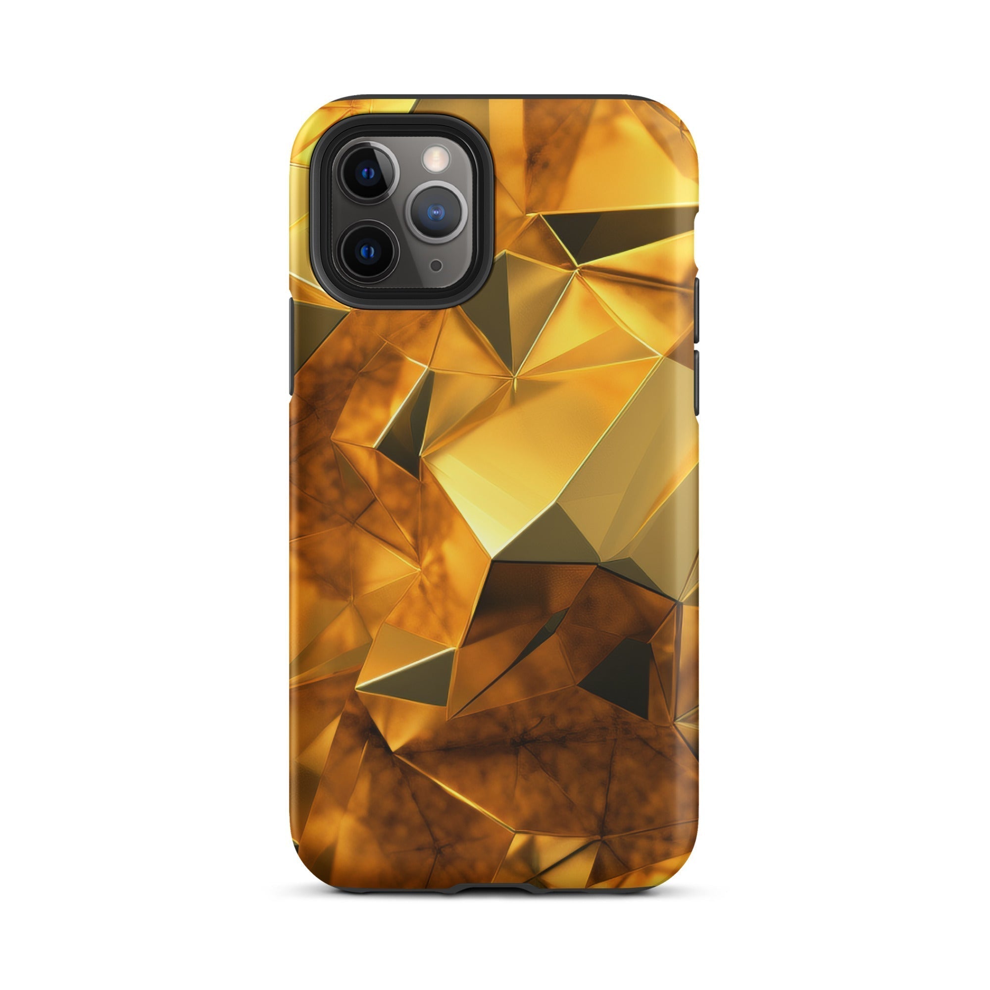 Golden Brushstrokes iPhone Case by Visual Verse - Image 4
