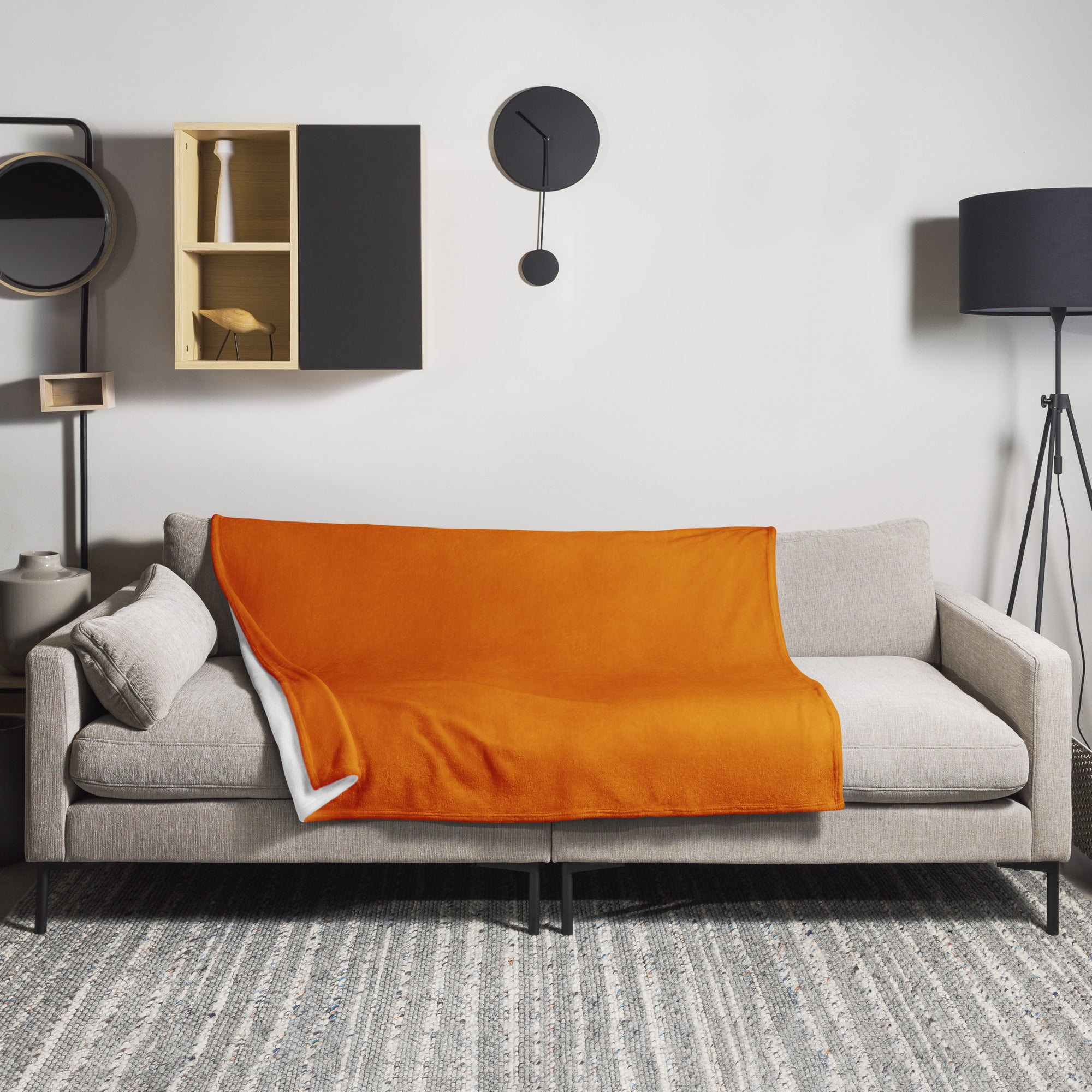 Greek Orange Color Blanket by Visual Verse - Image 1