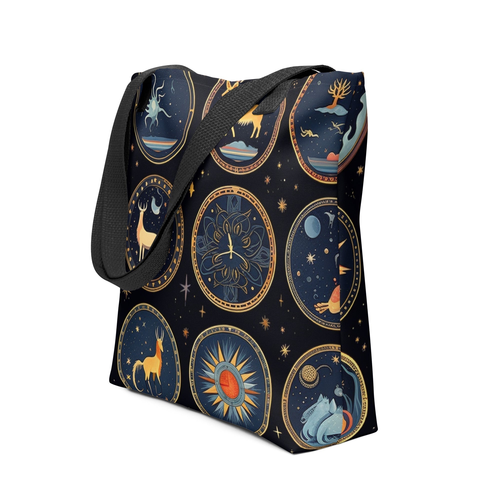 Hand-Drawn Zodiac Constellations Tote Bag by Visual Verse - Image 1