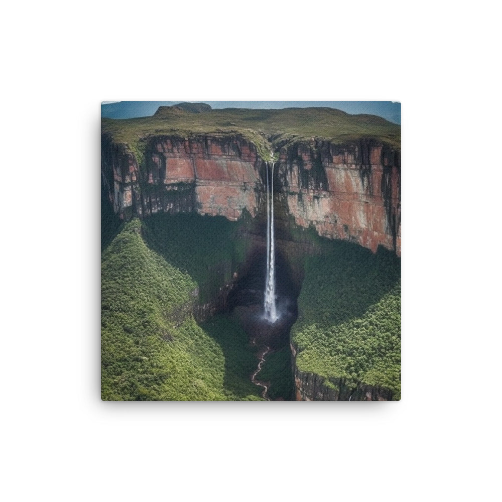 Highest Waterfall Adventure Thin Canvas by Visual Verse - Image 3