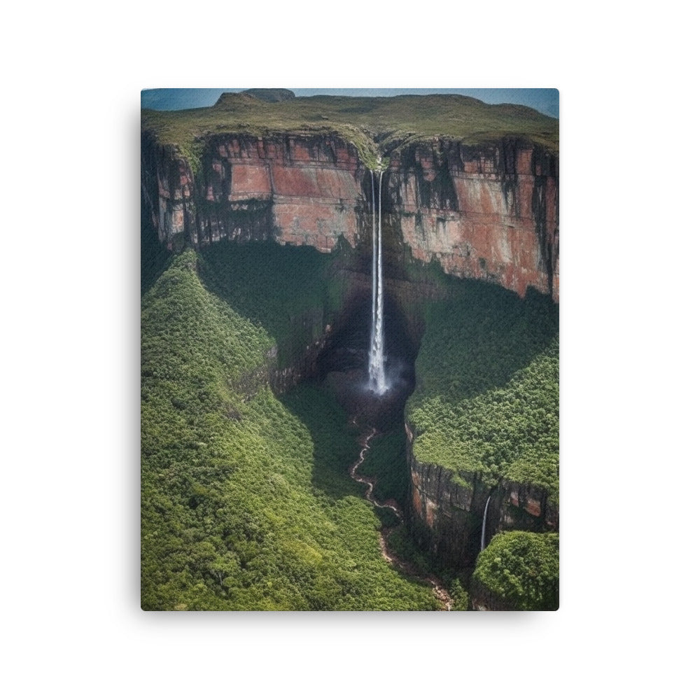 Highest Waterfall Adventure Thin Canvas by Visual Verse - Image 4