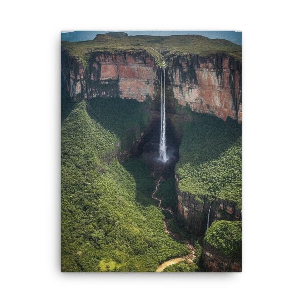 Highest Waterfall Adventure Thin Canvas by Visual Verse - Image 5
