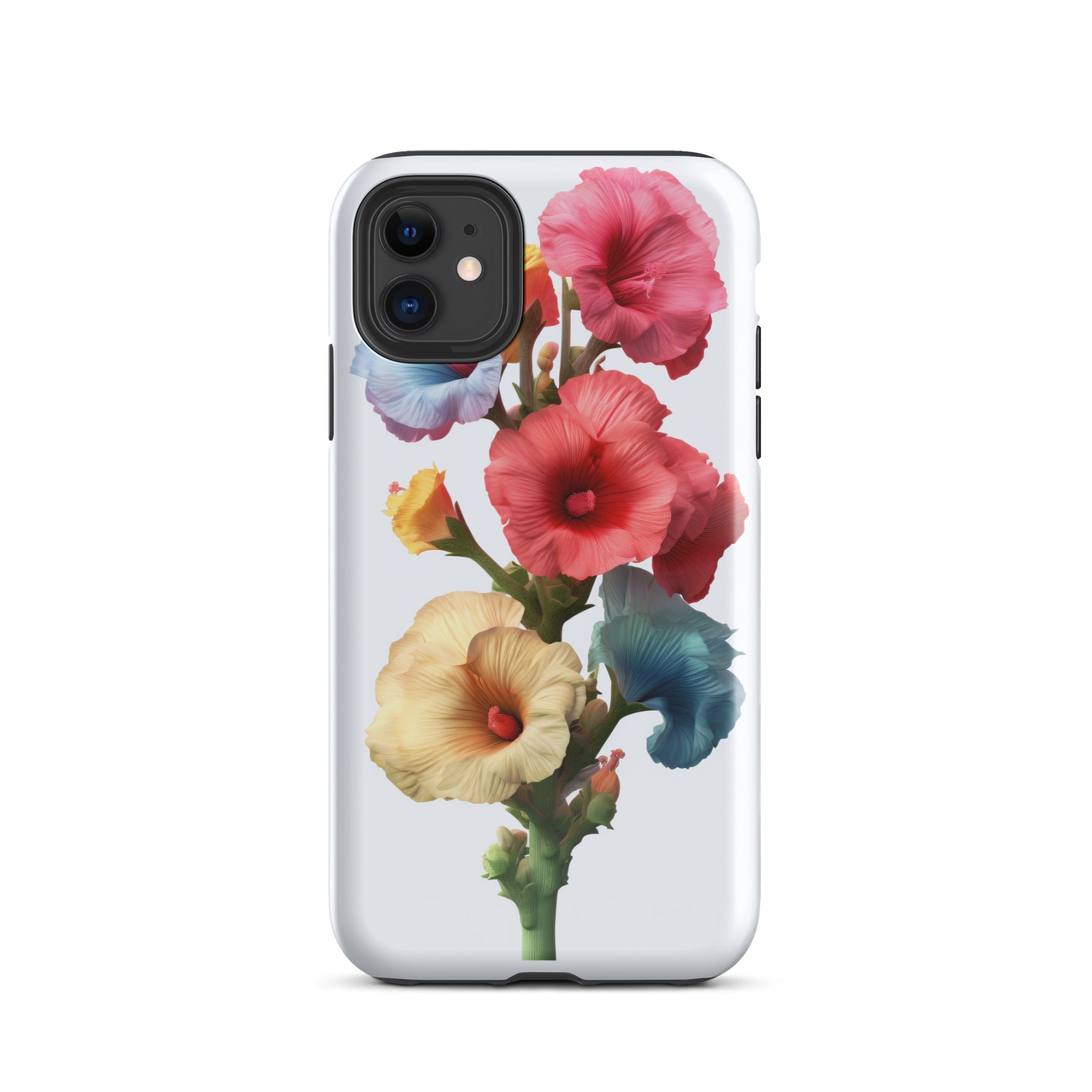 Hollyhock Flower iPhone Case by Visual Verse - Image 1