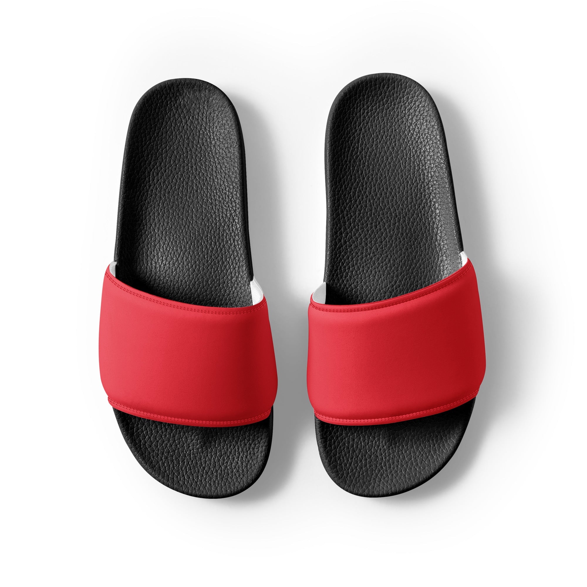 Imperial Red Color Men's Slides by Visual Verse - Image 2