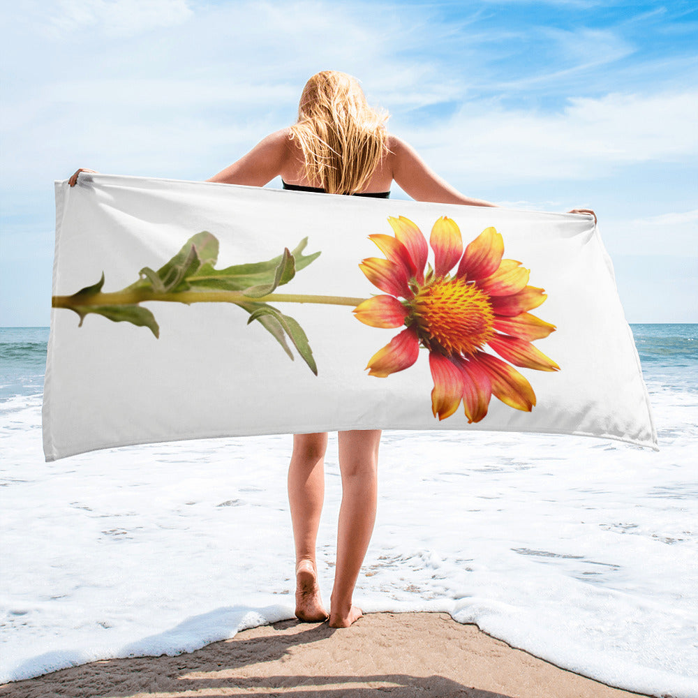 Indian Beach Towel Flower Beach Towel by Visual Verse - Image 2
