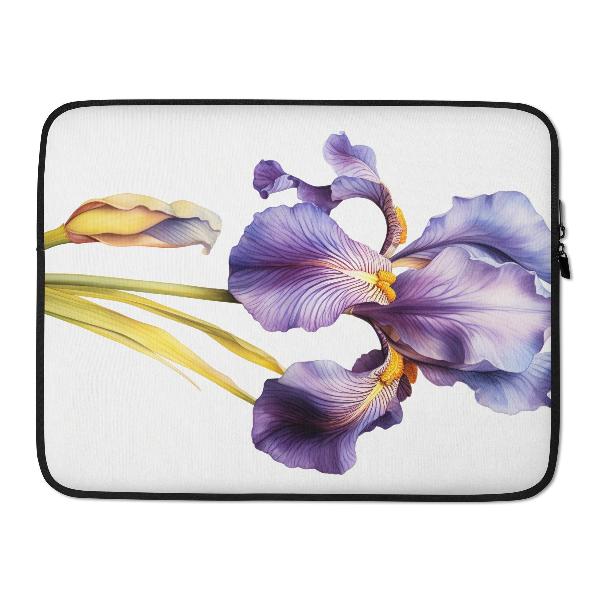 Iris Flower Laptop Sleeve by Visual Verse - Image 1