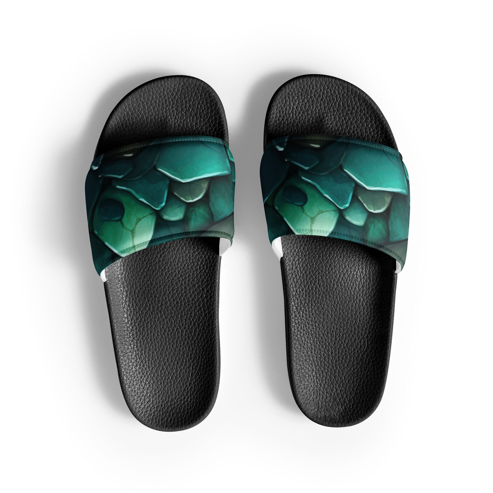Jade Rock Men's Slides by Visual Verse - Image 1
