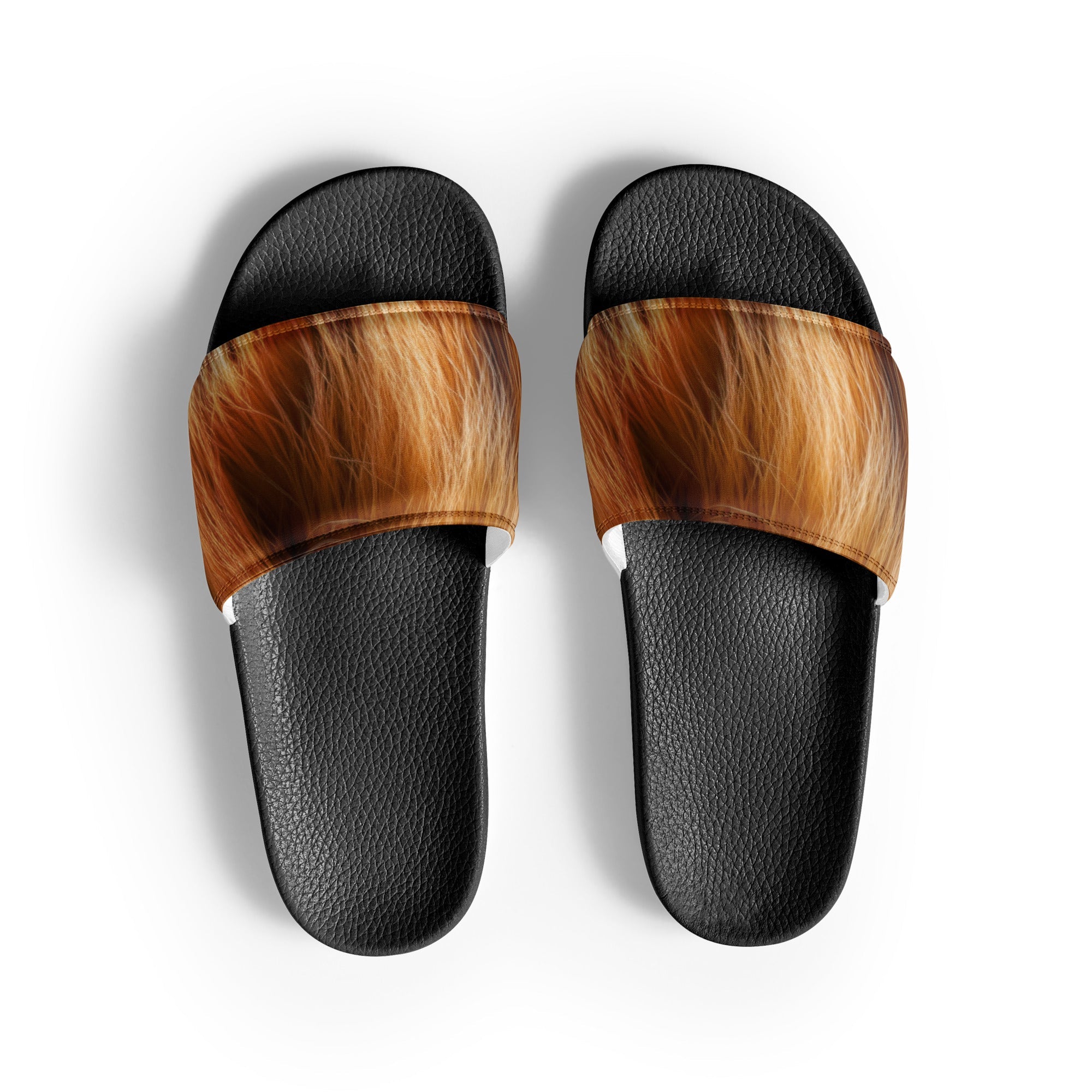 Kangaroo Fur Men's Slides by Visual Verse - Image 1