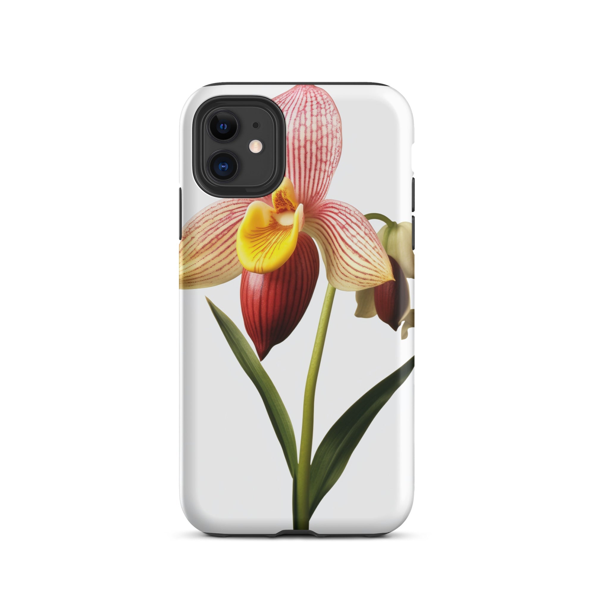 Ladys Slipper Orchid Flower iPhone Case by Visual Verse - Image 2