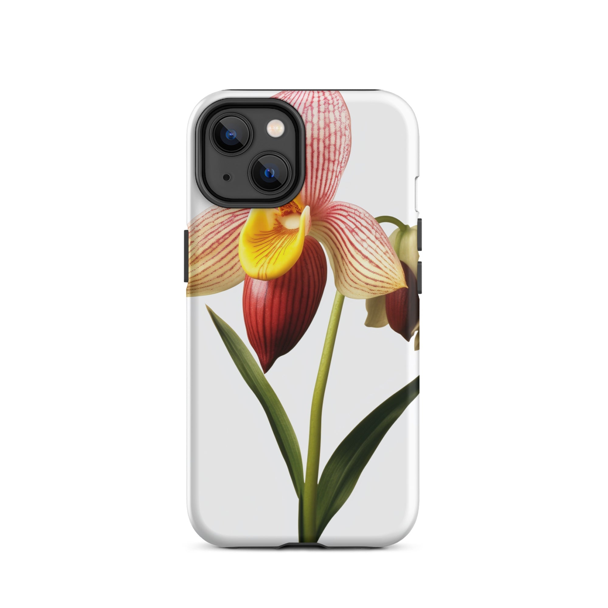 Ladys Slipper Orchid Flower iPhone Case by Visual Verse - Image 24