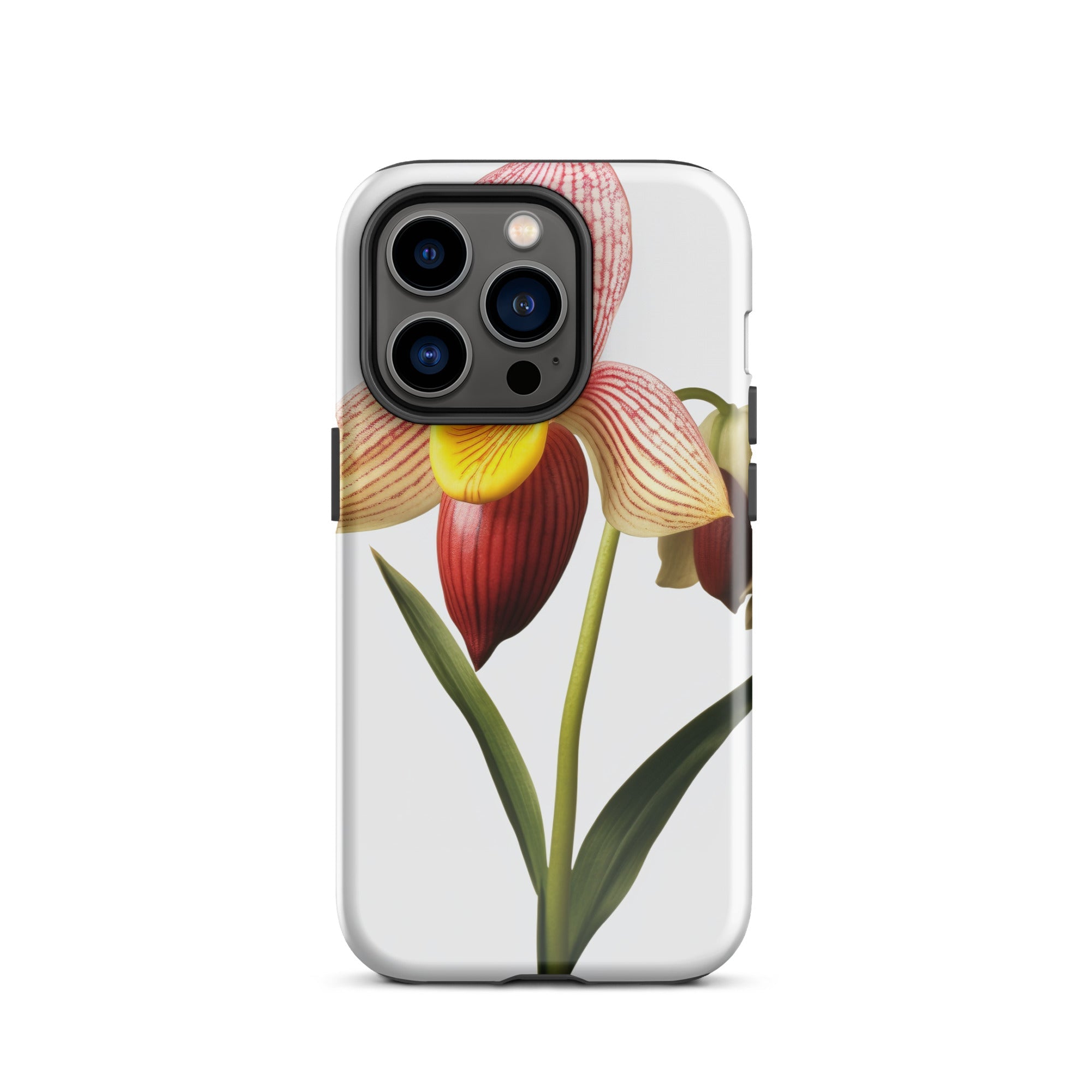 Ladys Slipper Orchid Flower iPhone Case by Visual Verse - Image 27