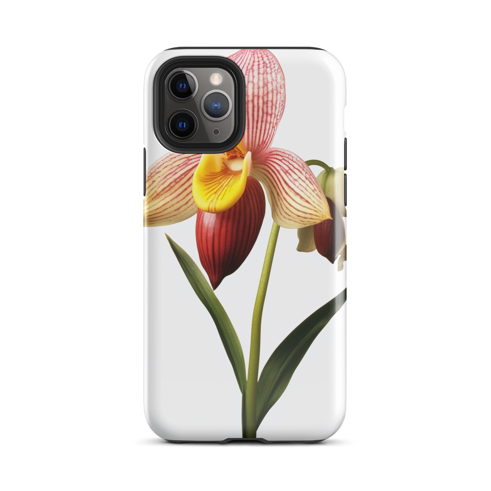 Ladys Slipper Orchid Flower iPhone Case by Visual Verse - Image 3