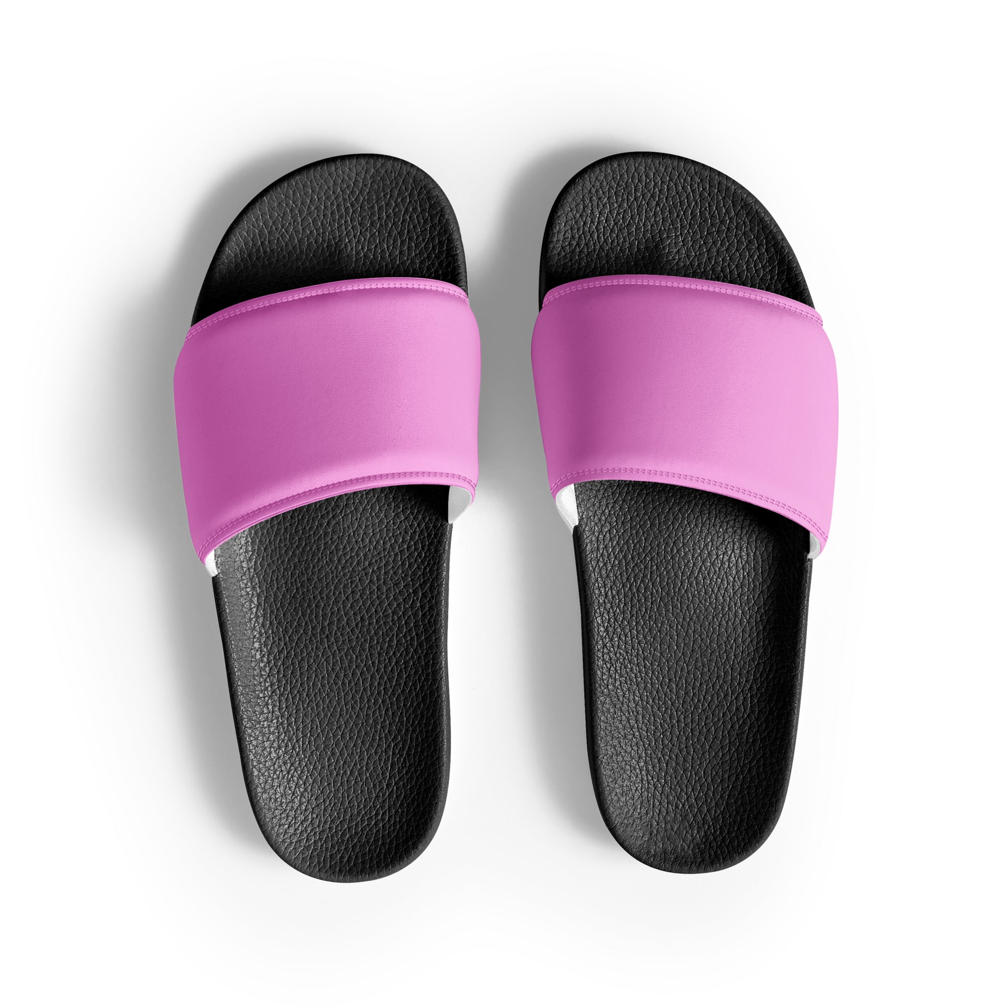 Lavender Rose Color Men's Slides by Visual Verse - Image 1
