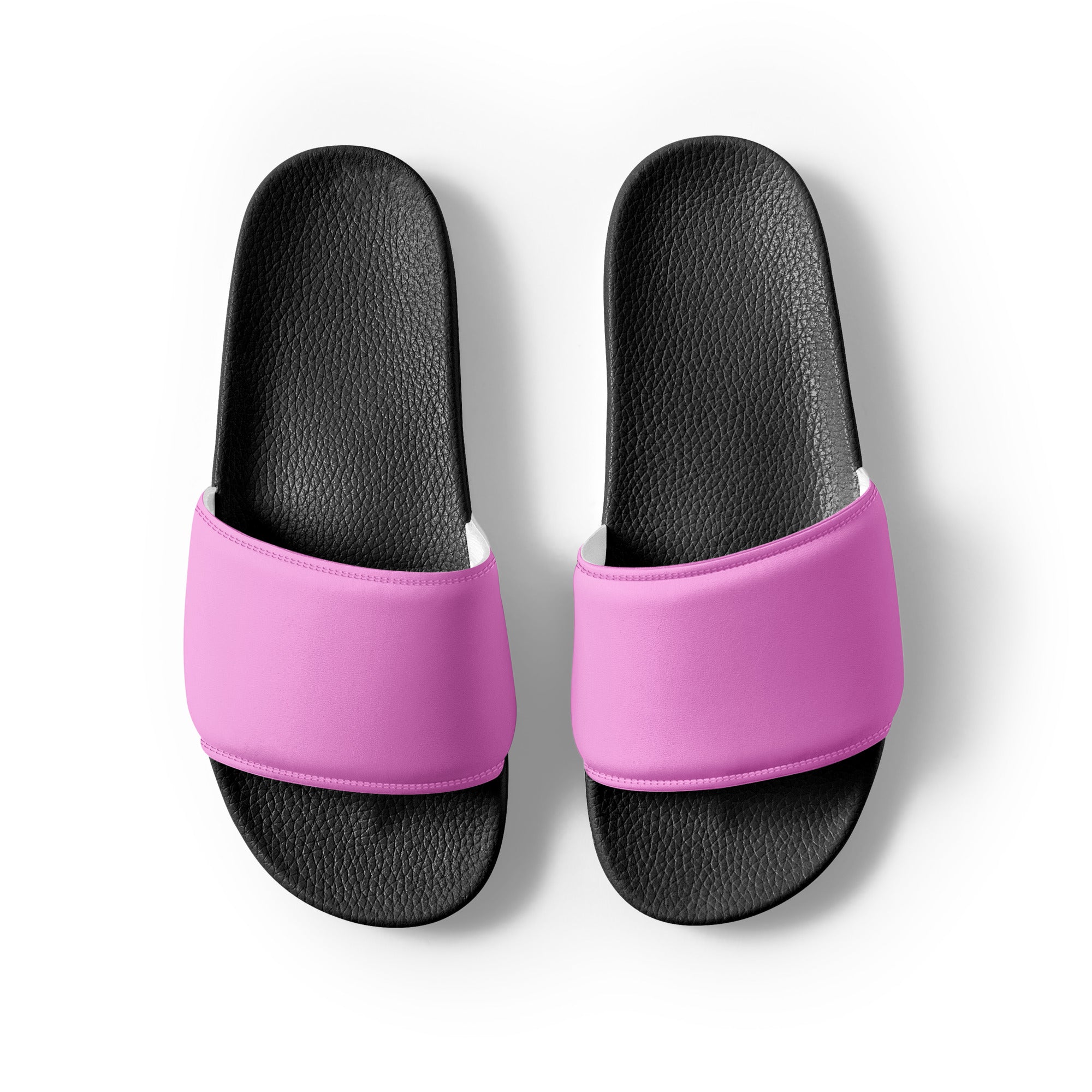 Lavender Rose Color Men's Slides by Visual Verse - Image 2