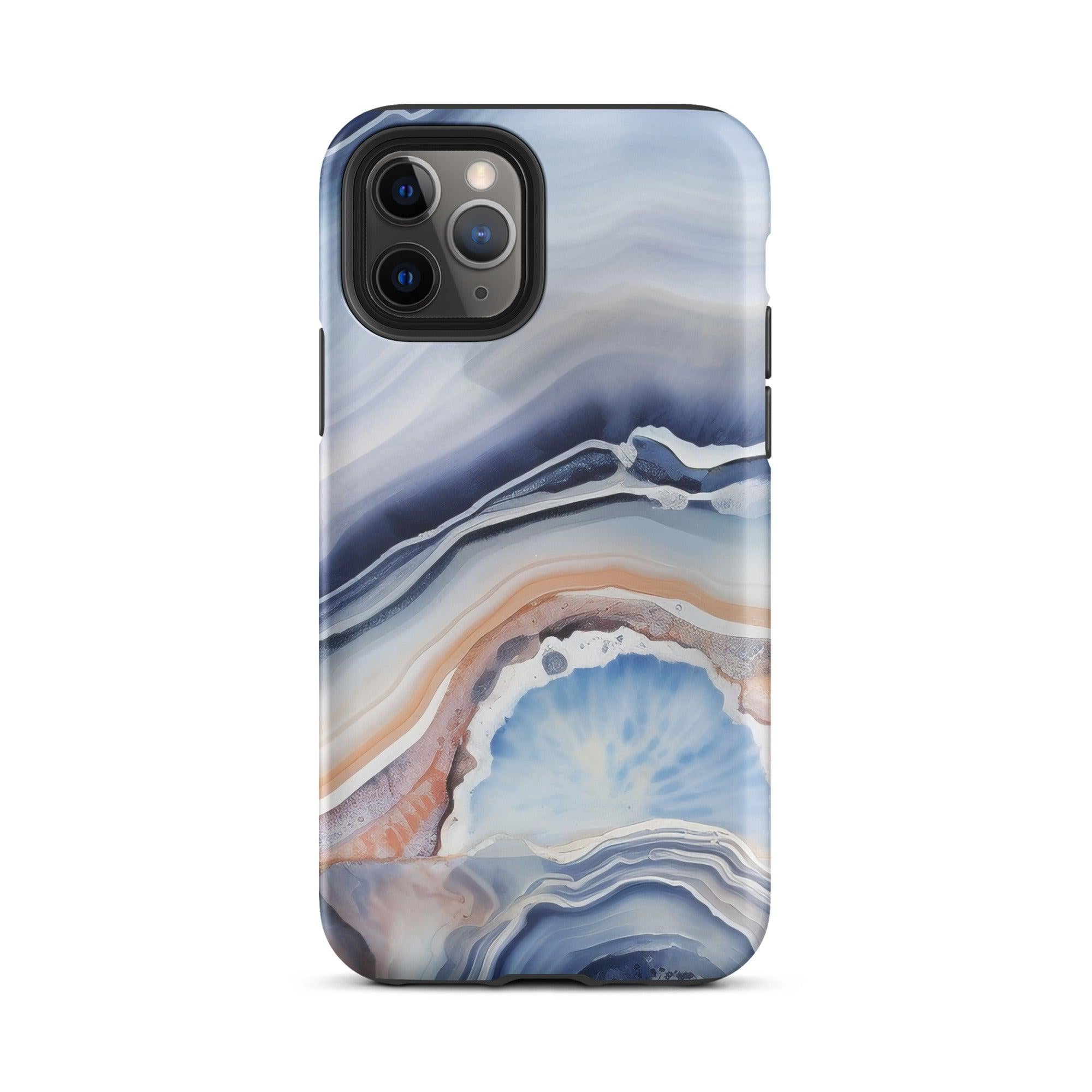 Light Blue Agate Rock iPhone Case by Visual Verse - Image 4