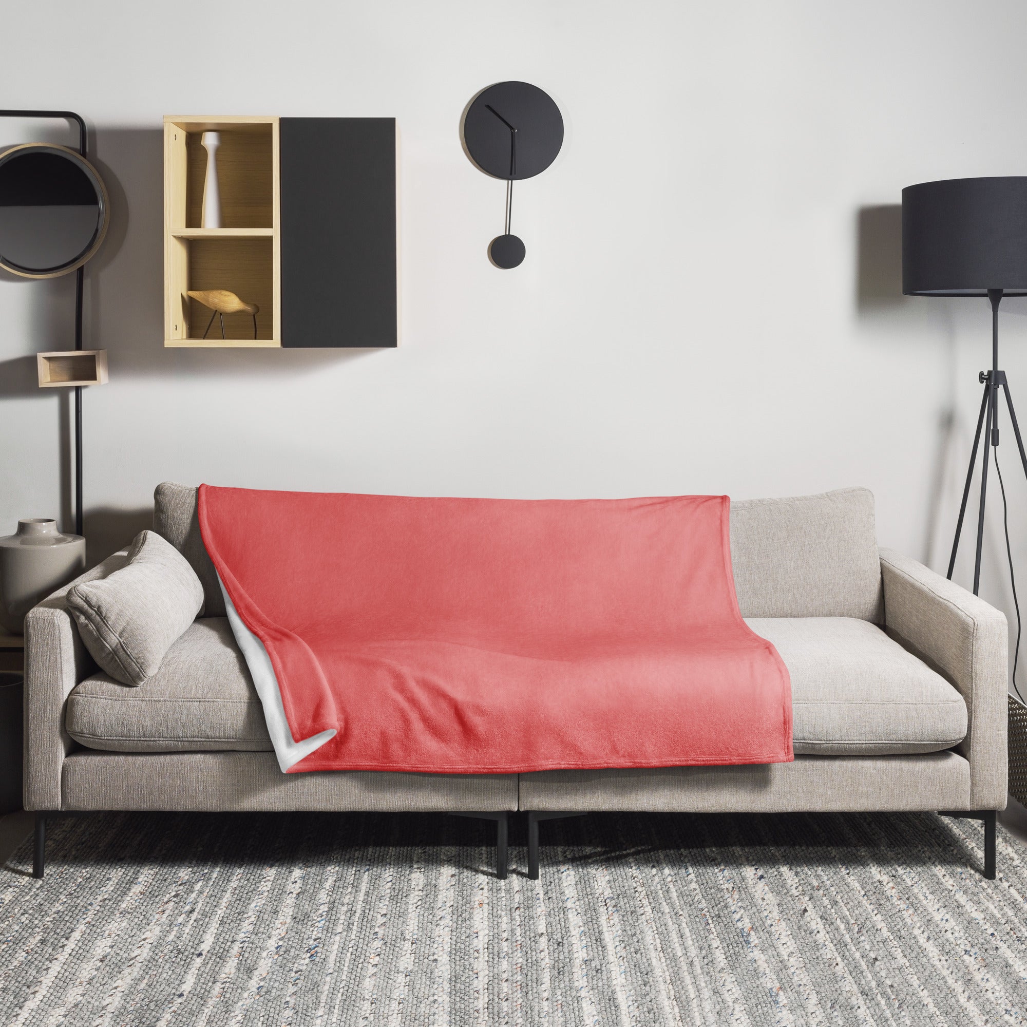 Light Coral Color Blanket by Visual Verse - Image 1