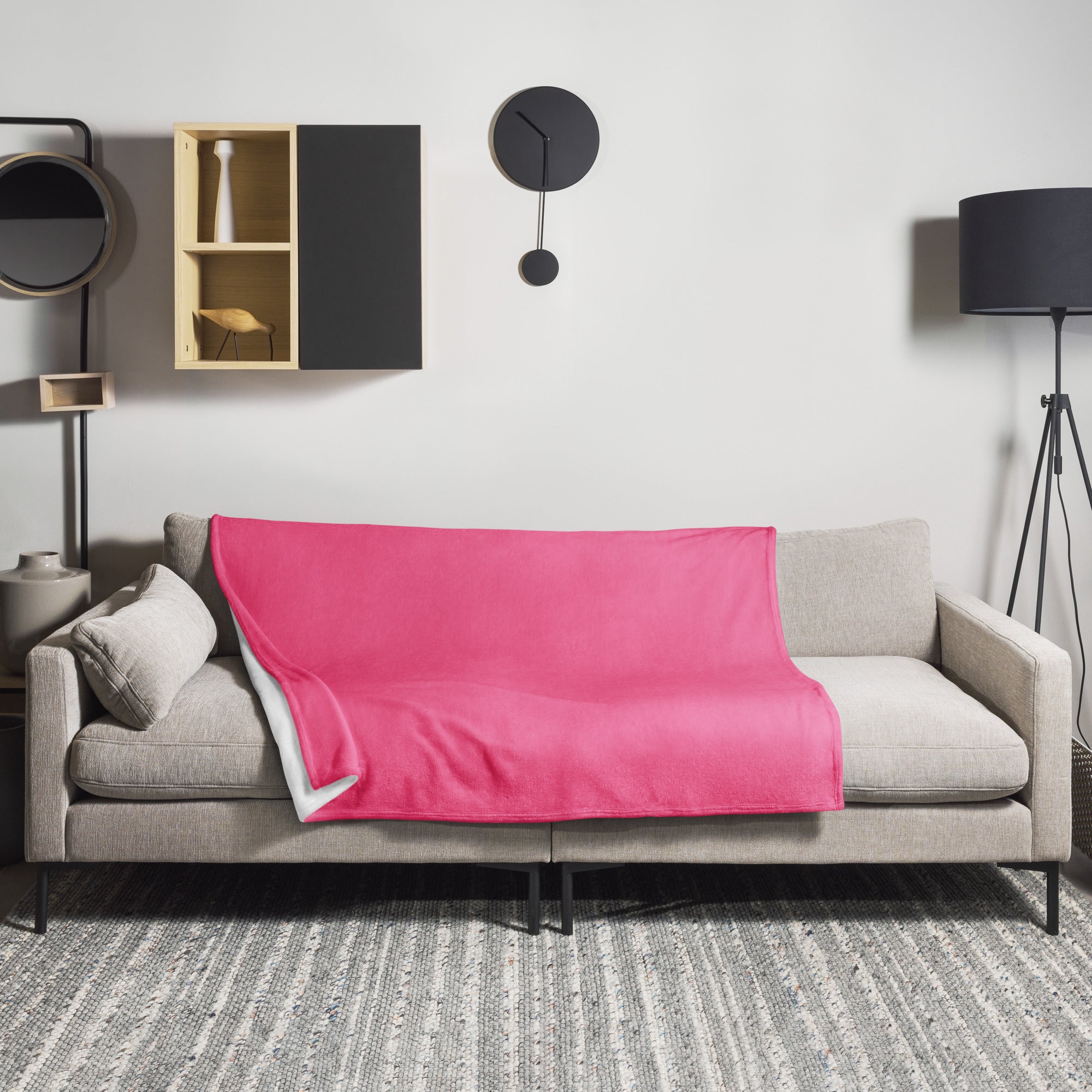 Light French Pink Color Blanket by Visual Verse - Image 1