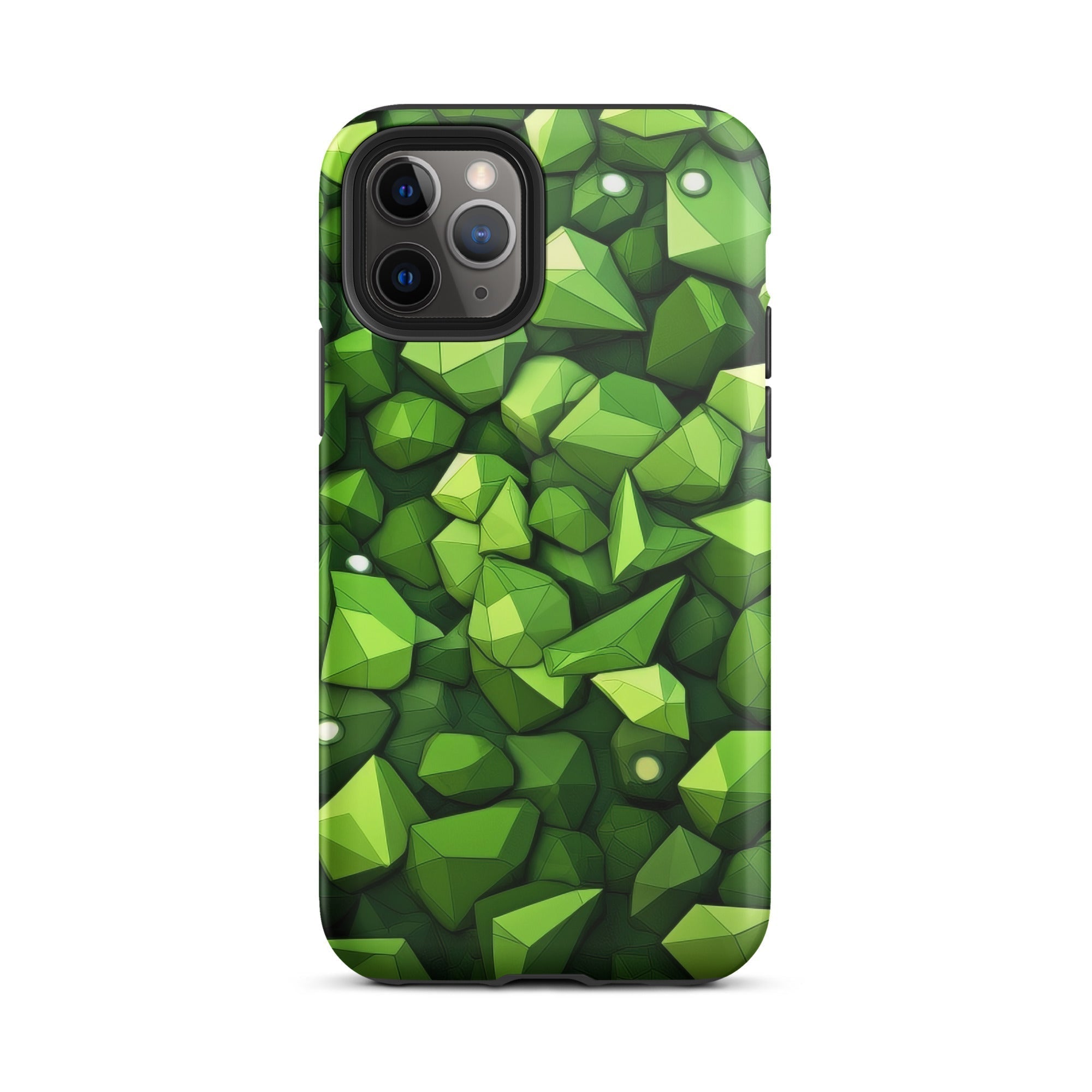 Light Green Rocks Abstract iPhone Case by Visual Verse - Image 3