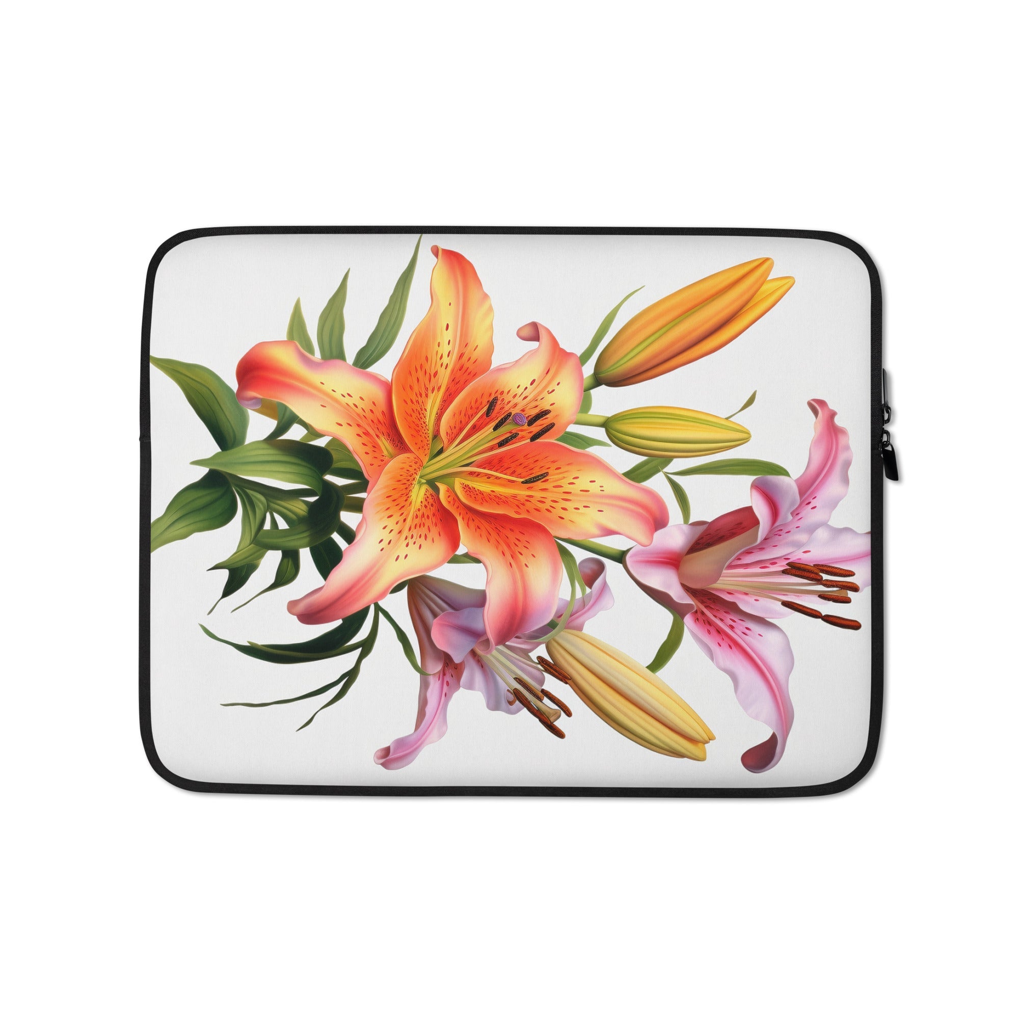 Lily Flower Laptop Sleeve by Visual Verse - Image 2