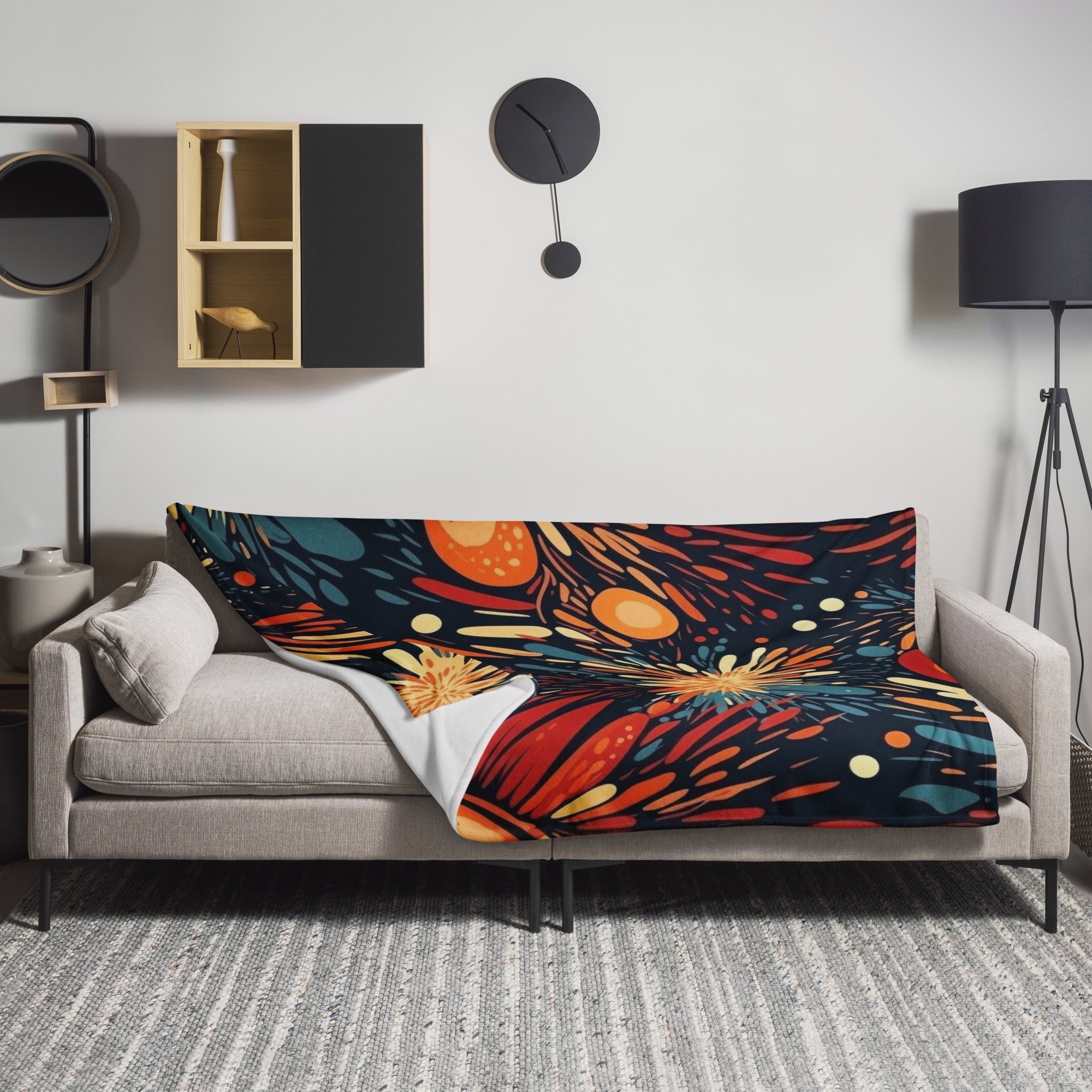 Mesmerizing Solar Flare Blanket by Visual Verse - Image 1