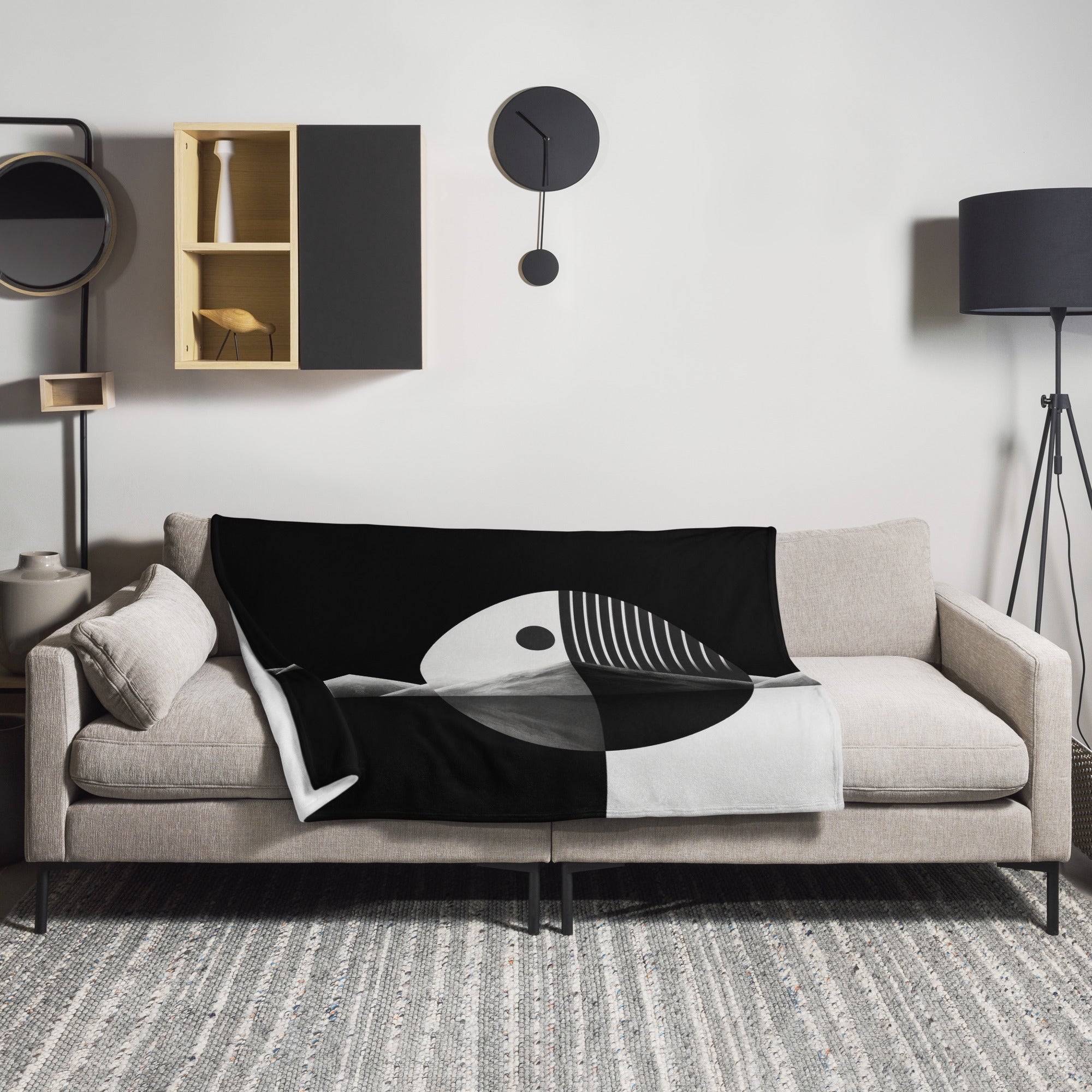 Modern Minimalist Throw Blanket by Visual Verse - Image 1