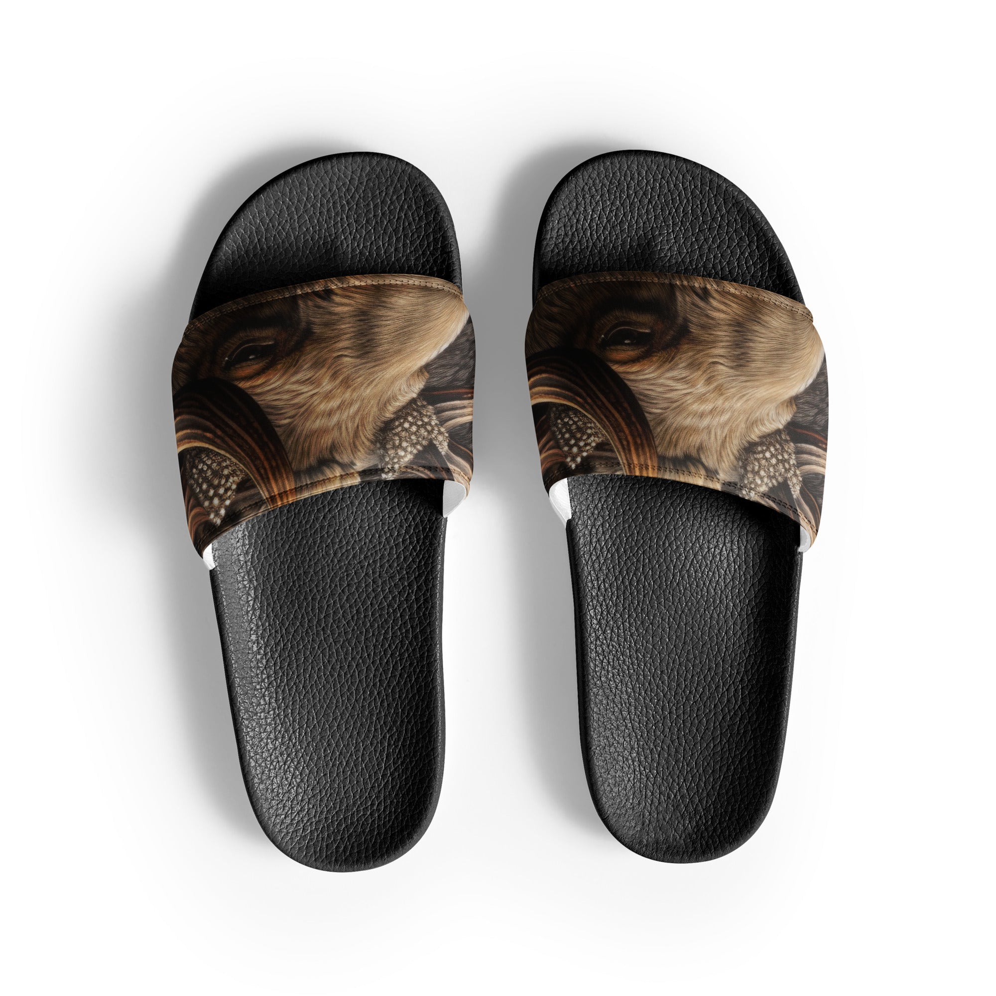 Moose Fur Men's Slides by Visual Verse - Image 1