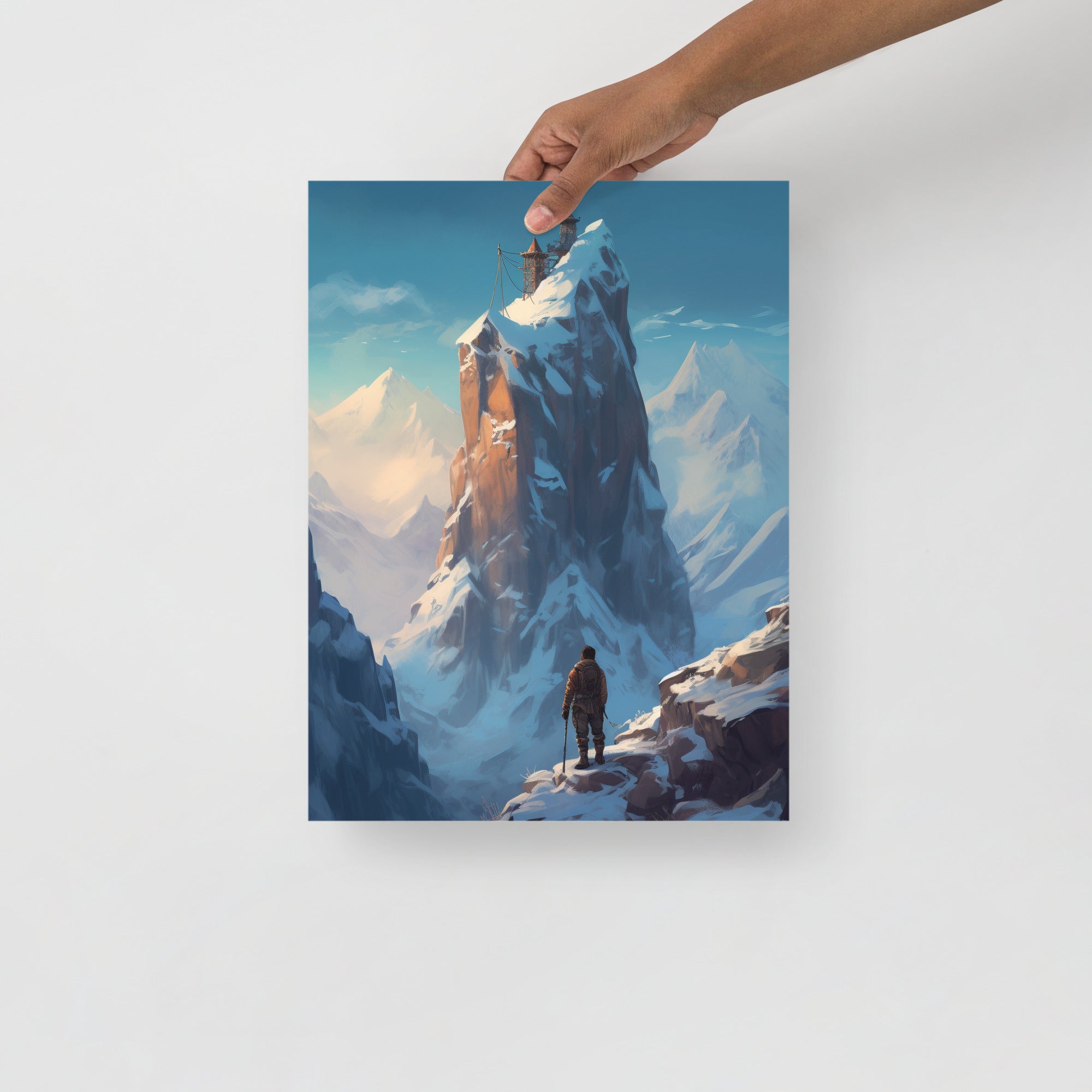 Mountain Peak Adventure Art Poster by Visual Verse - Image 3